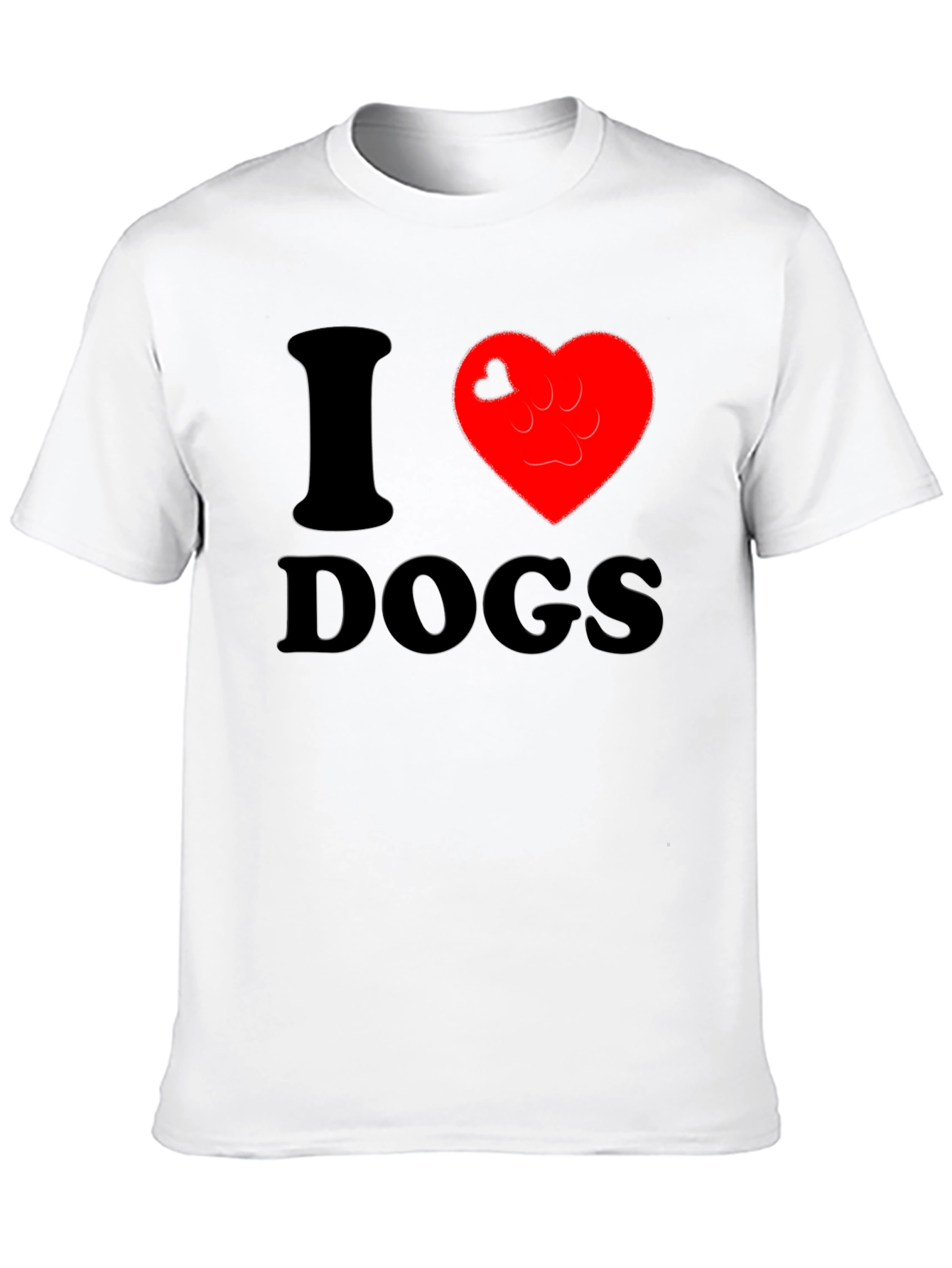 I Heart Dogs Black T-Shirt