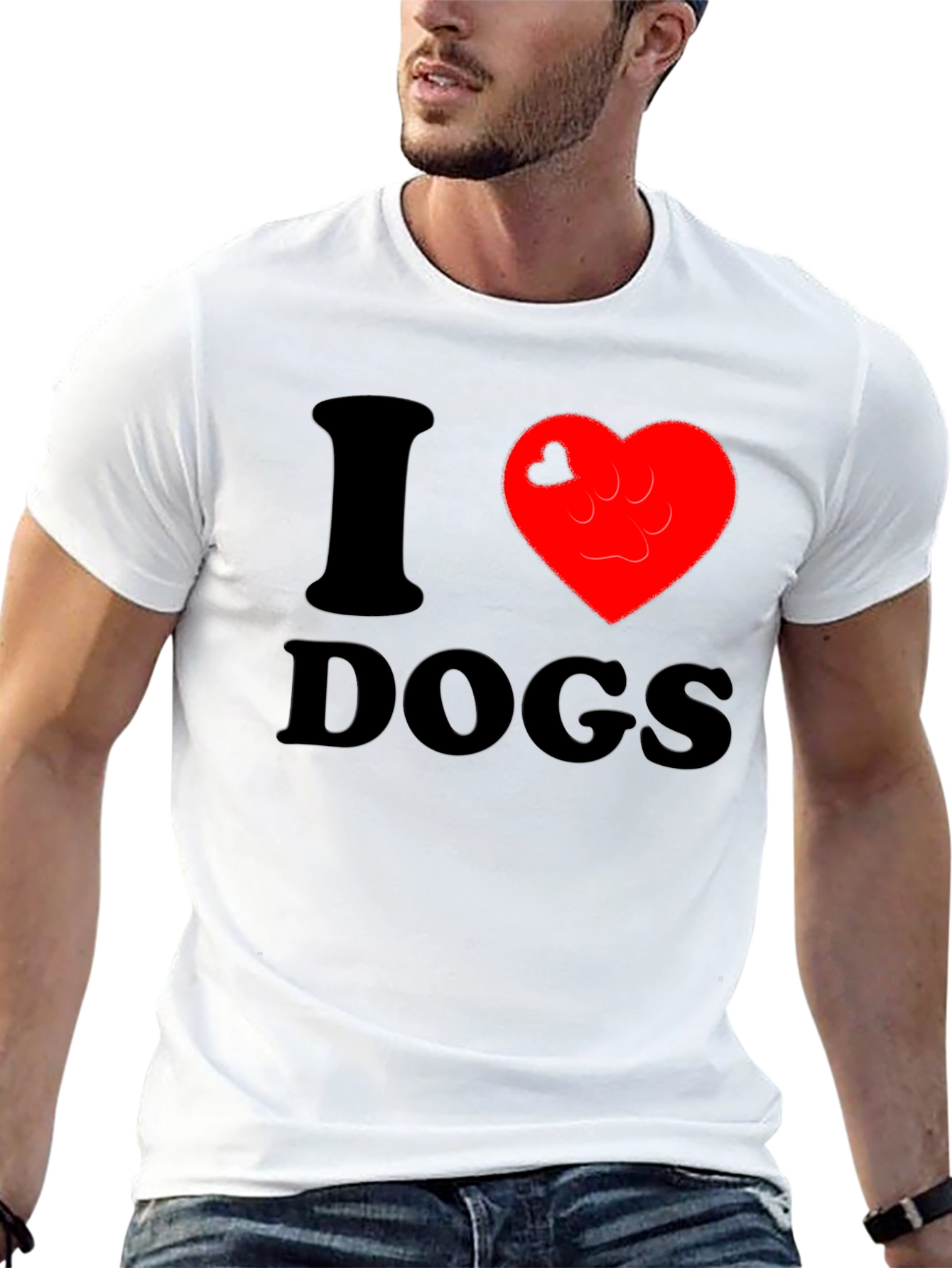 I Heart Dogs Black T-Shirt