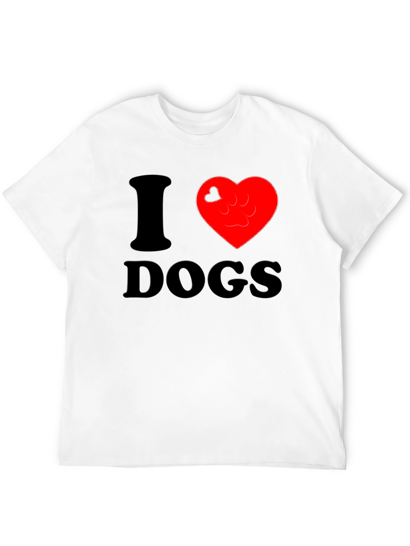 I Heart Dogs Black T-Shirt