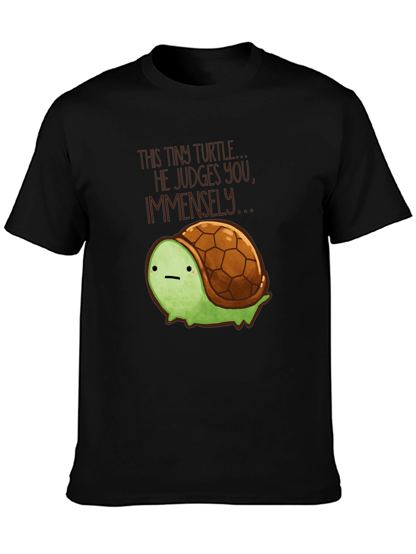 Tiny Turtle Judges You T-Shirt Funny Graphic Tee