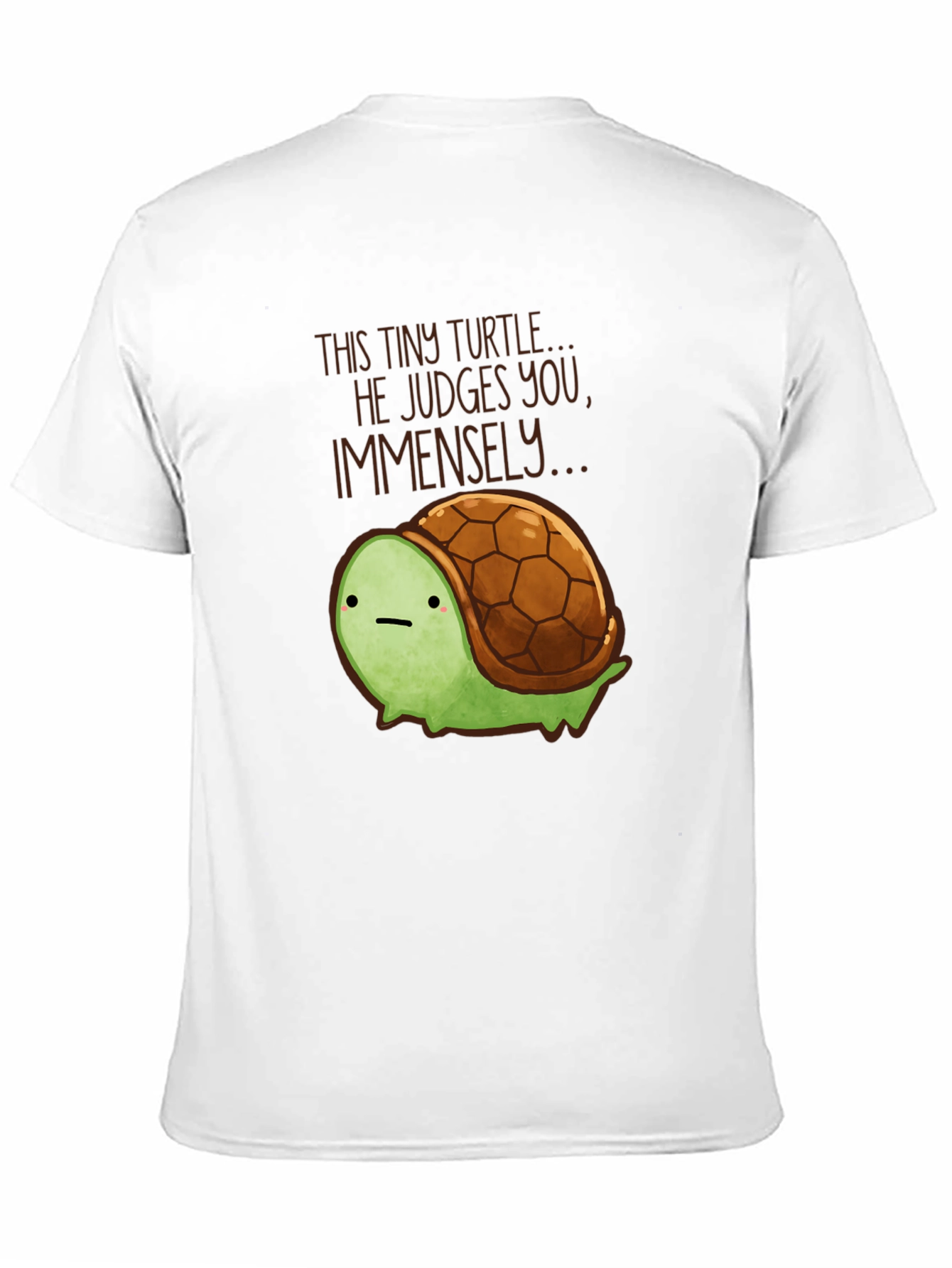 Tiny Turtle Judges You T-Shirt Funny Graphic Tee