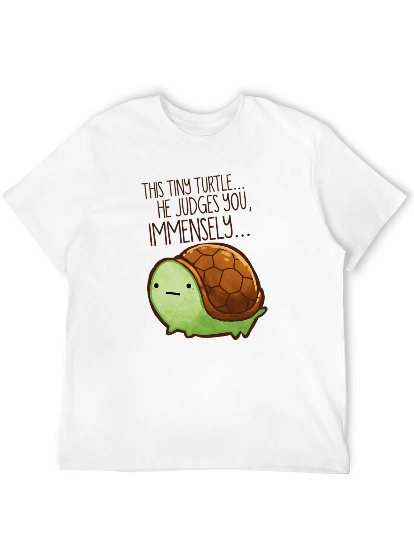 Tiny Turtle Judges You T-Shirt Funny Graphic Tee