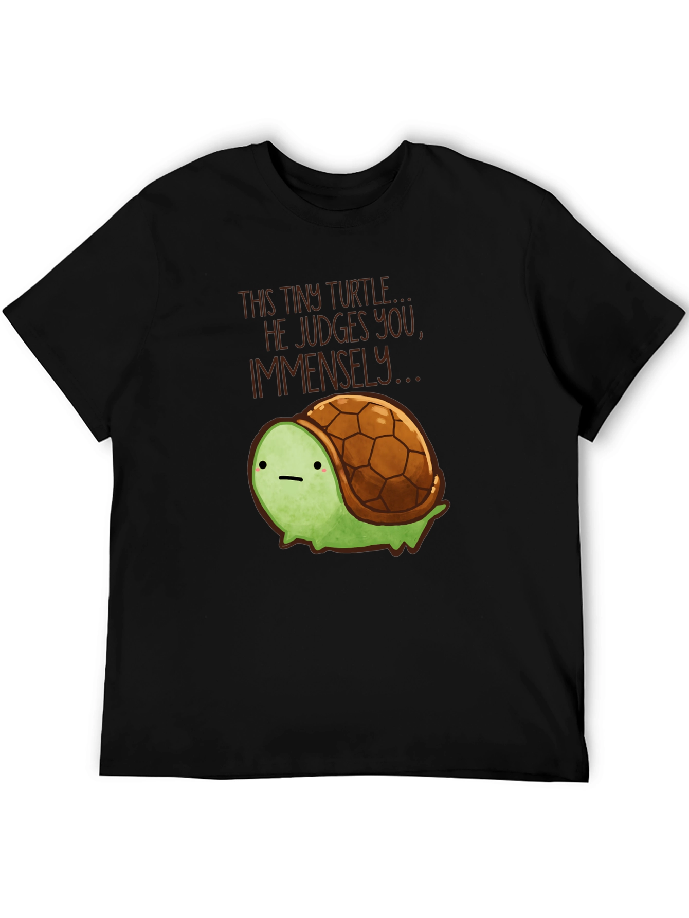 Tiny Turtle Judges You T-Shirt Funny Graphic Tee