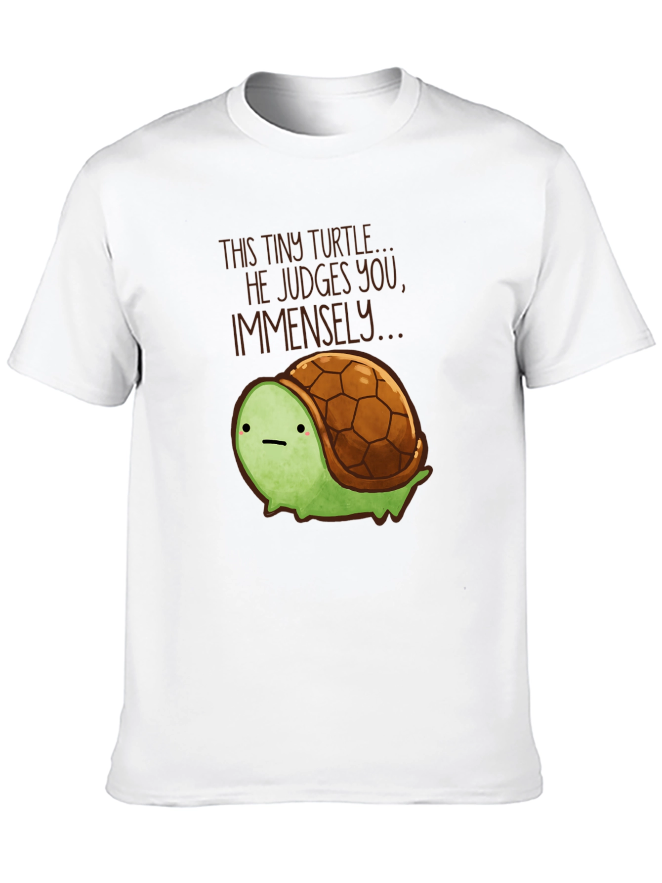 Tiny Turtle Judges You T-Shirt Funny Graphic Tee