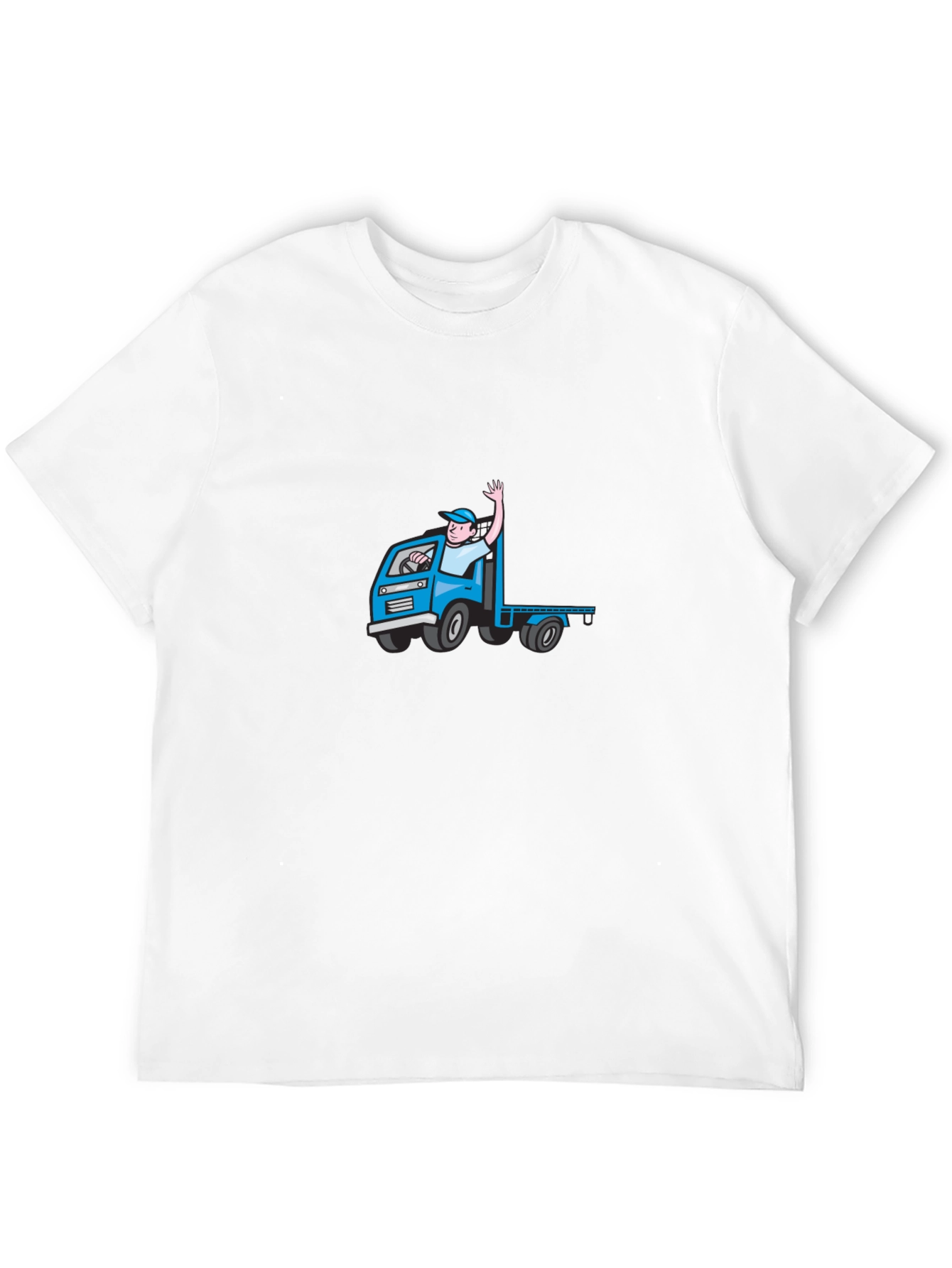 Cartoon Truck Driver Black Tee