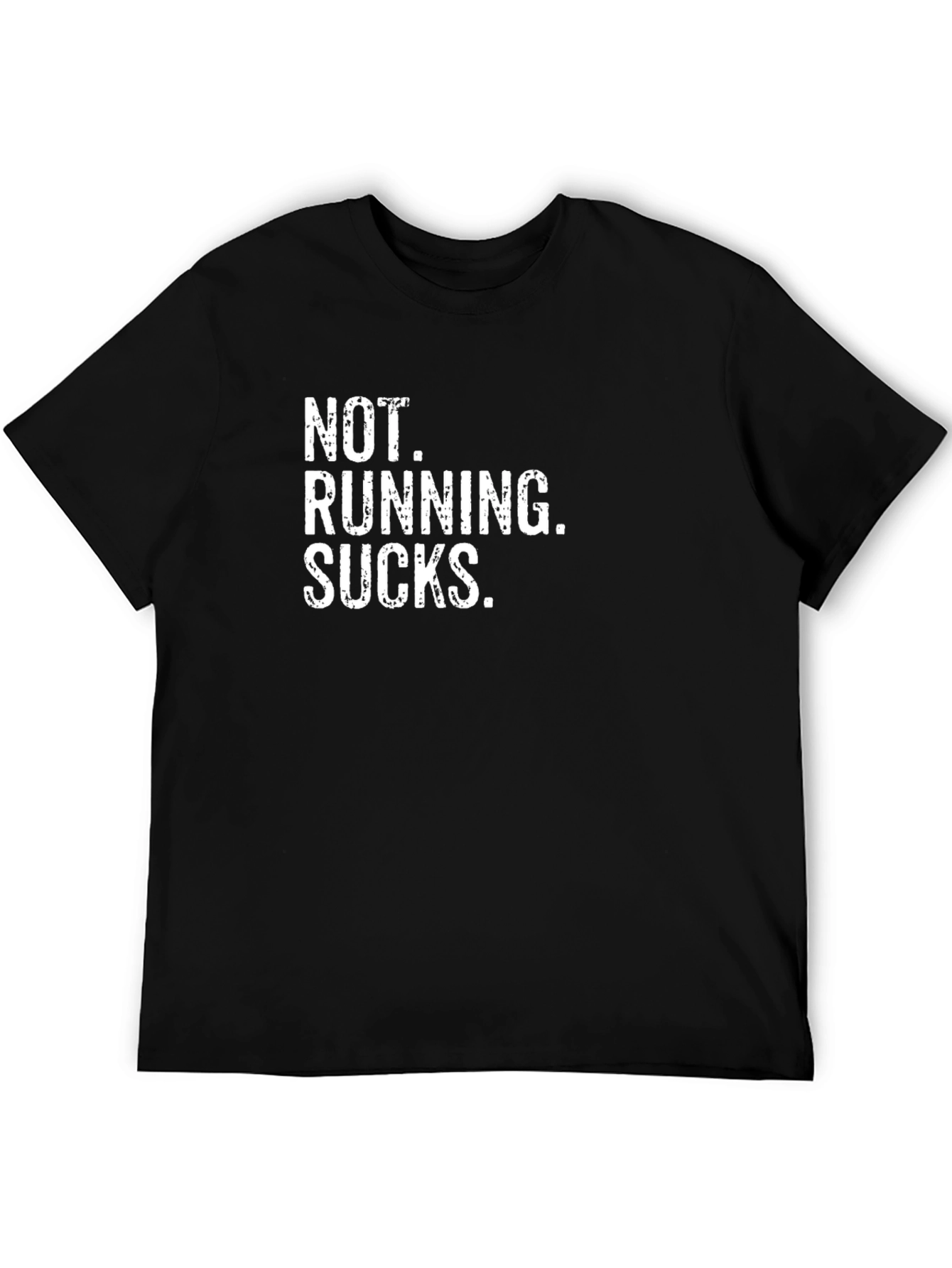 Not Running Sucks Graphic Tee - Black Cotton
