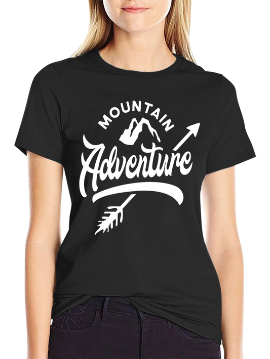 Mountain Adventure Black Graphic Tee
