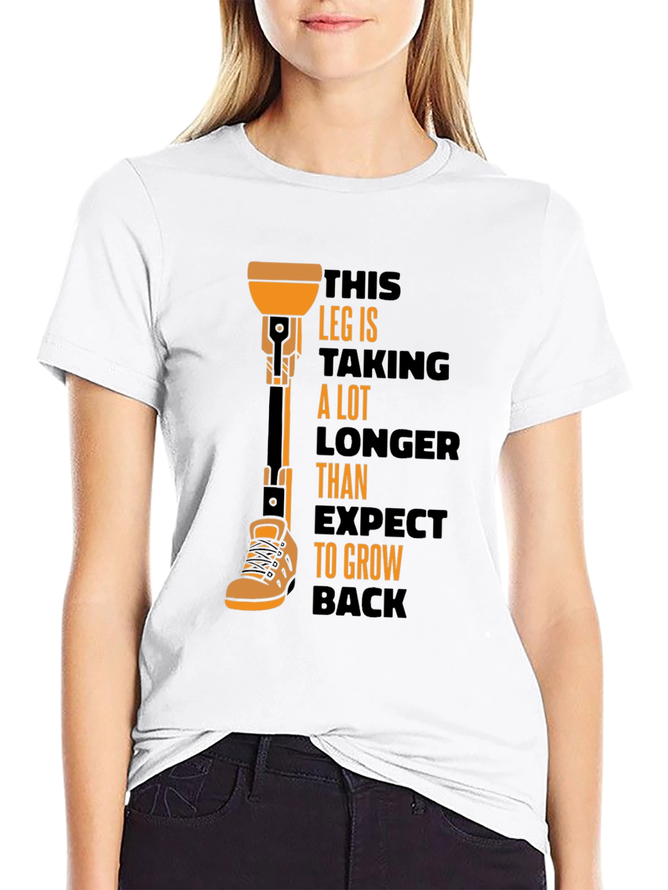 Humorous Prosthetic Leg T-Shirt