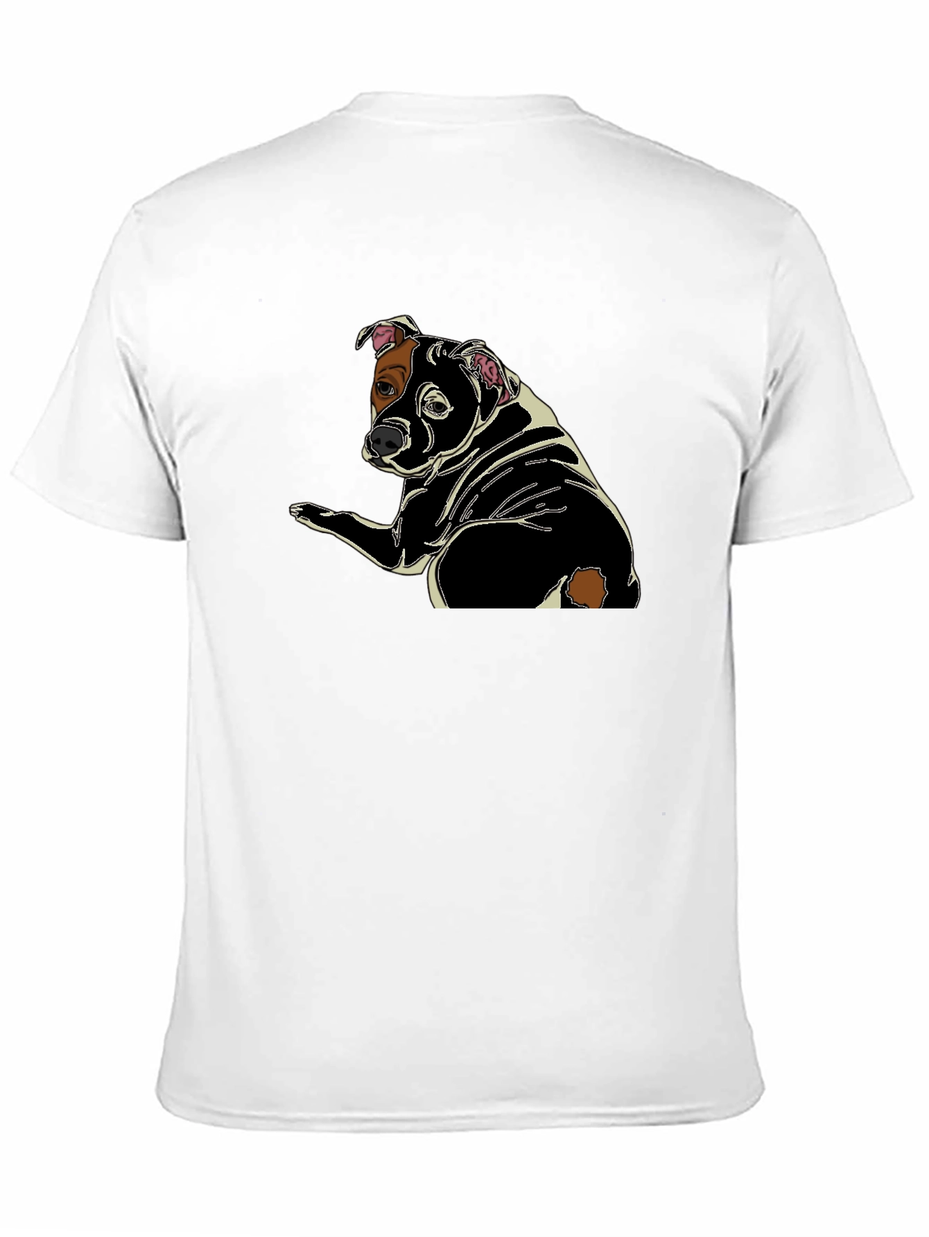 Dog Graphic Print Black T-Shirt