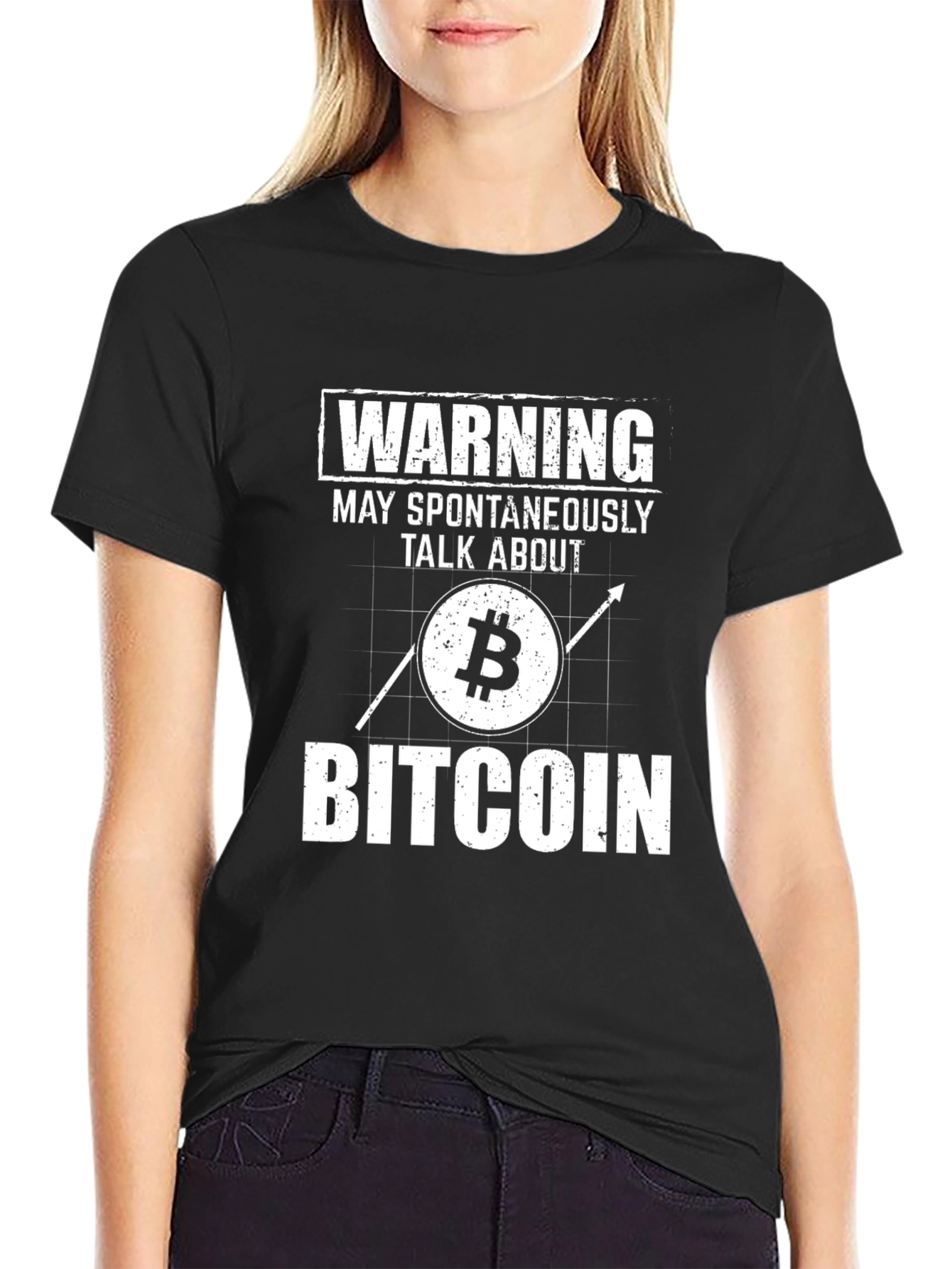 Warning May Spontaneously Talk About Bitcoin T-Shirt