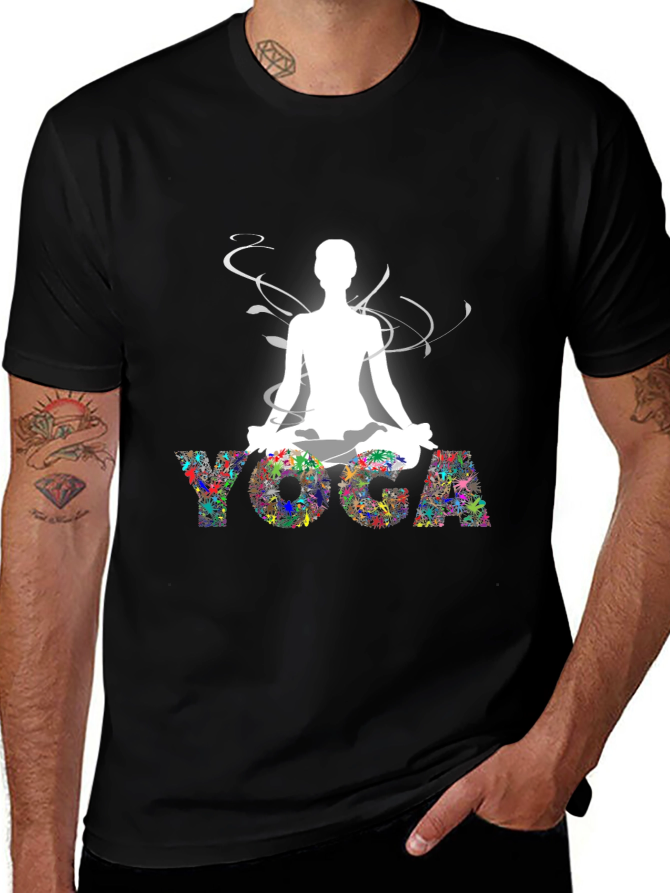 Yoga Graphic Black T-Shirt