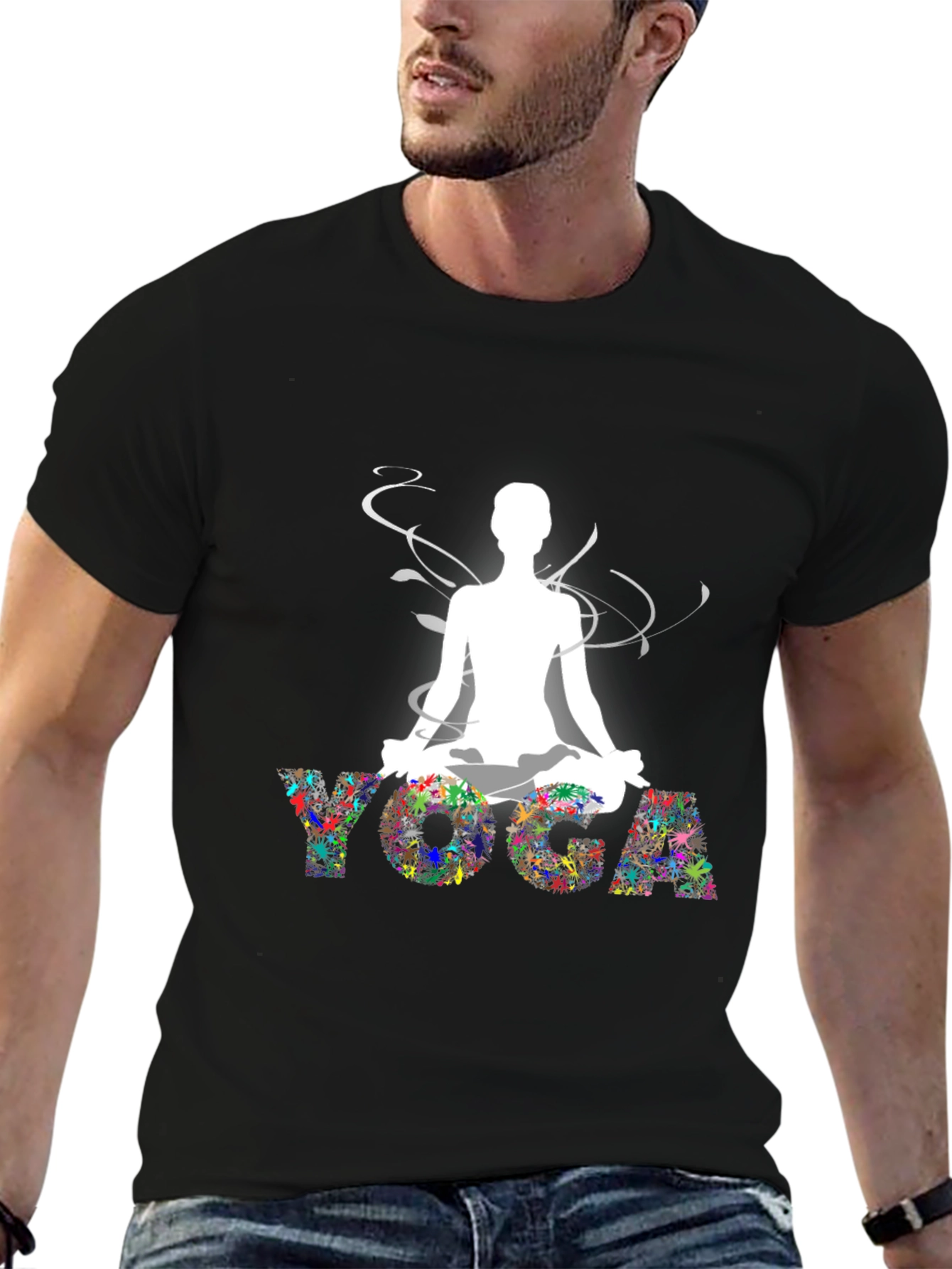 Yoga Graphic Black T-Shirt