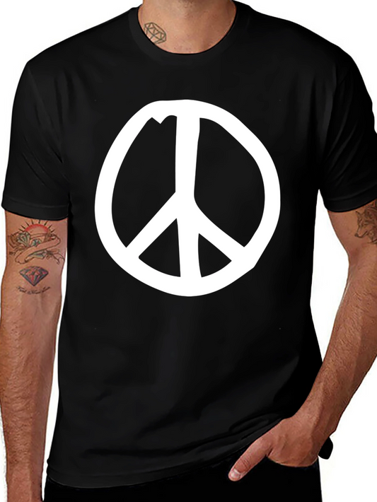 Peace Symbol T-Shirt - Classic Design Black