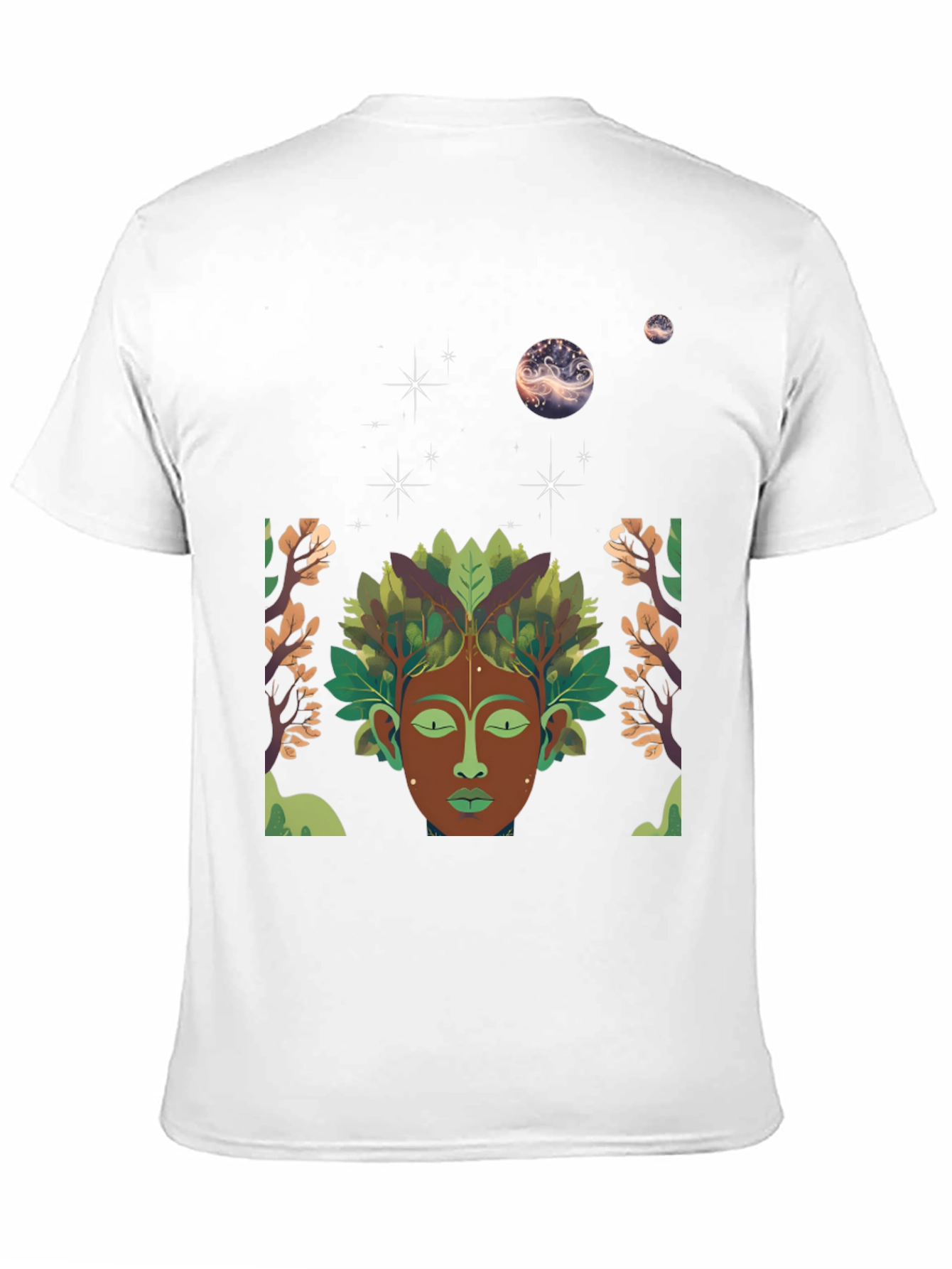 Nature Spirit Graphic Tee - Black Cotton Blend