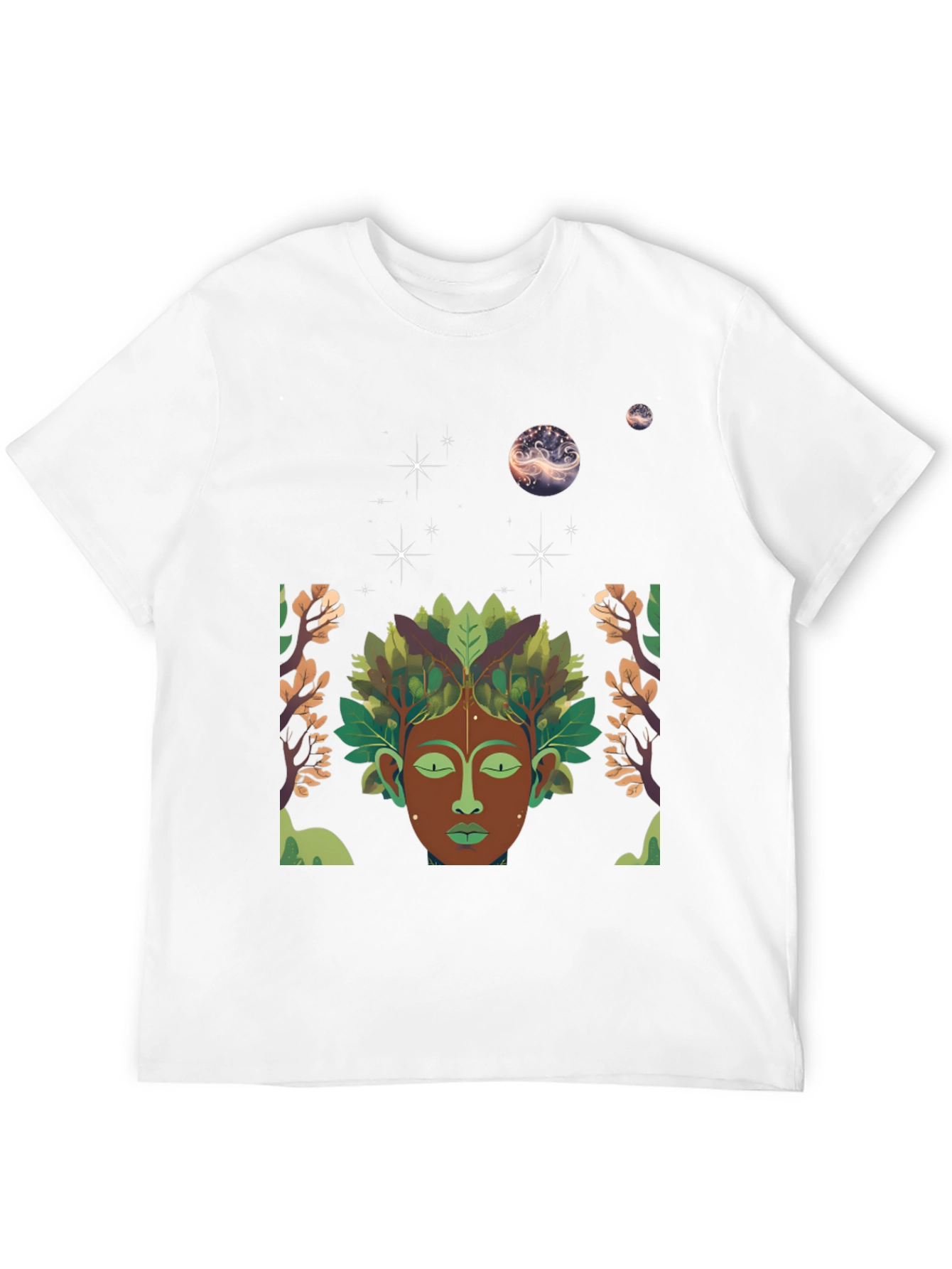 Nature Spirit Graphic Tee - Black Cotton Blend