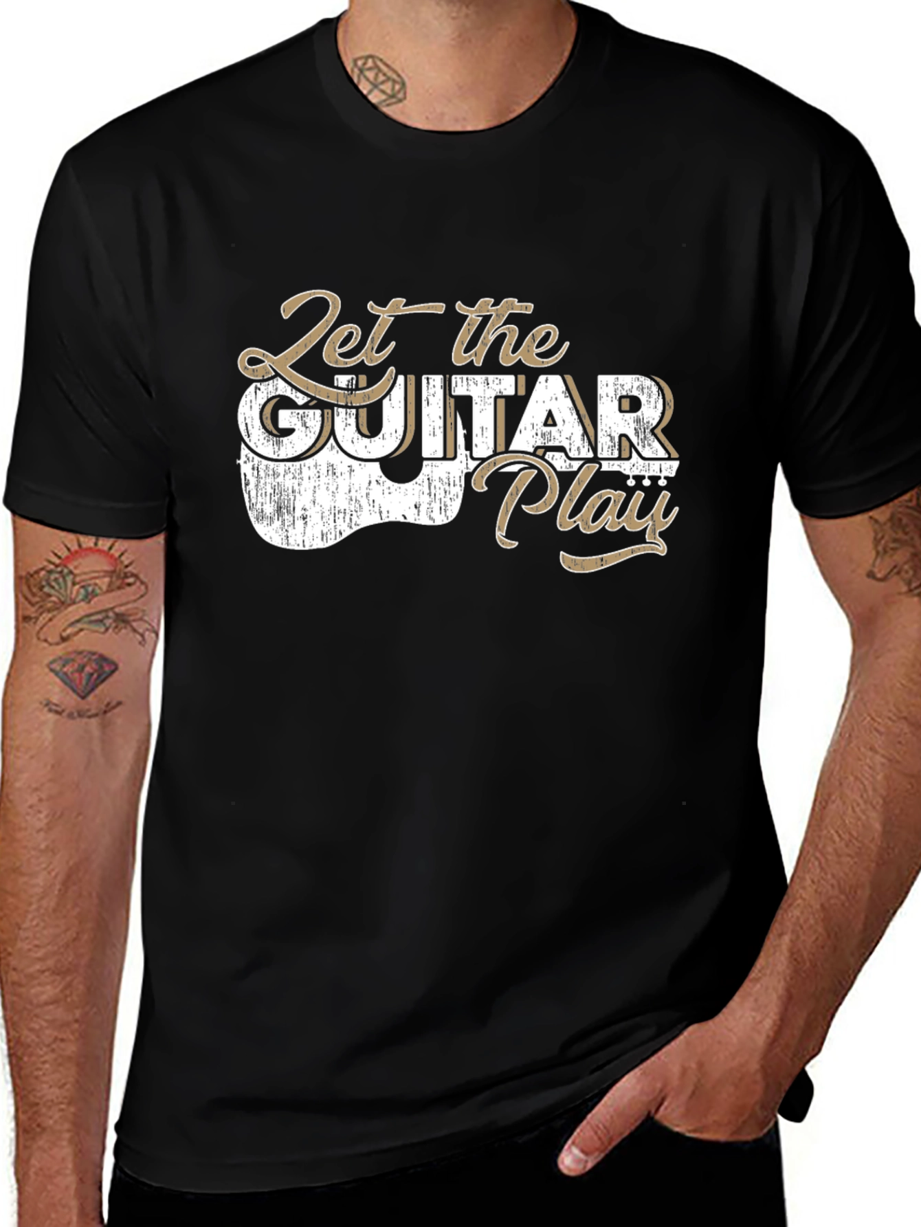 Let the Guitar Play T-Shirt - Black