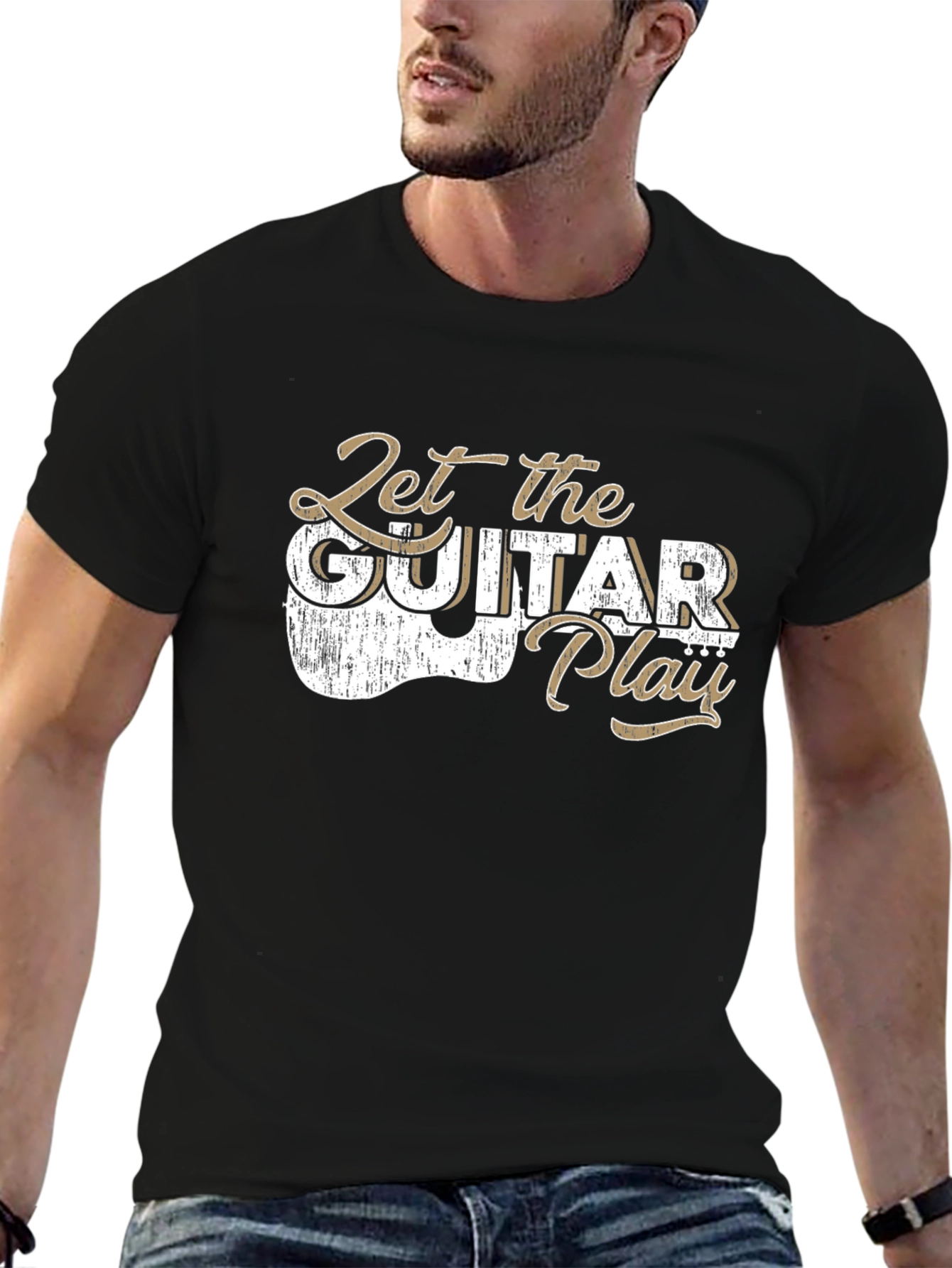 Let the Guitar Play T-Shirt - Black