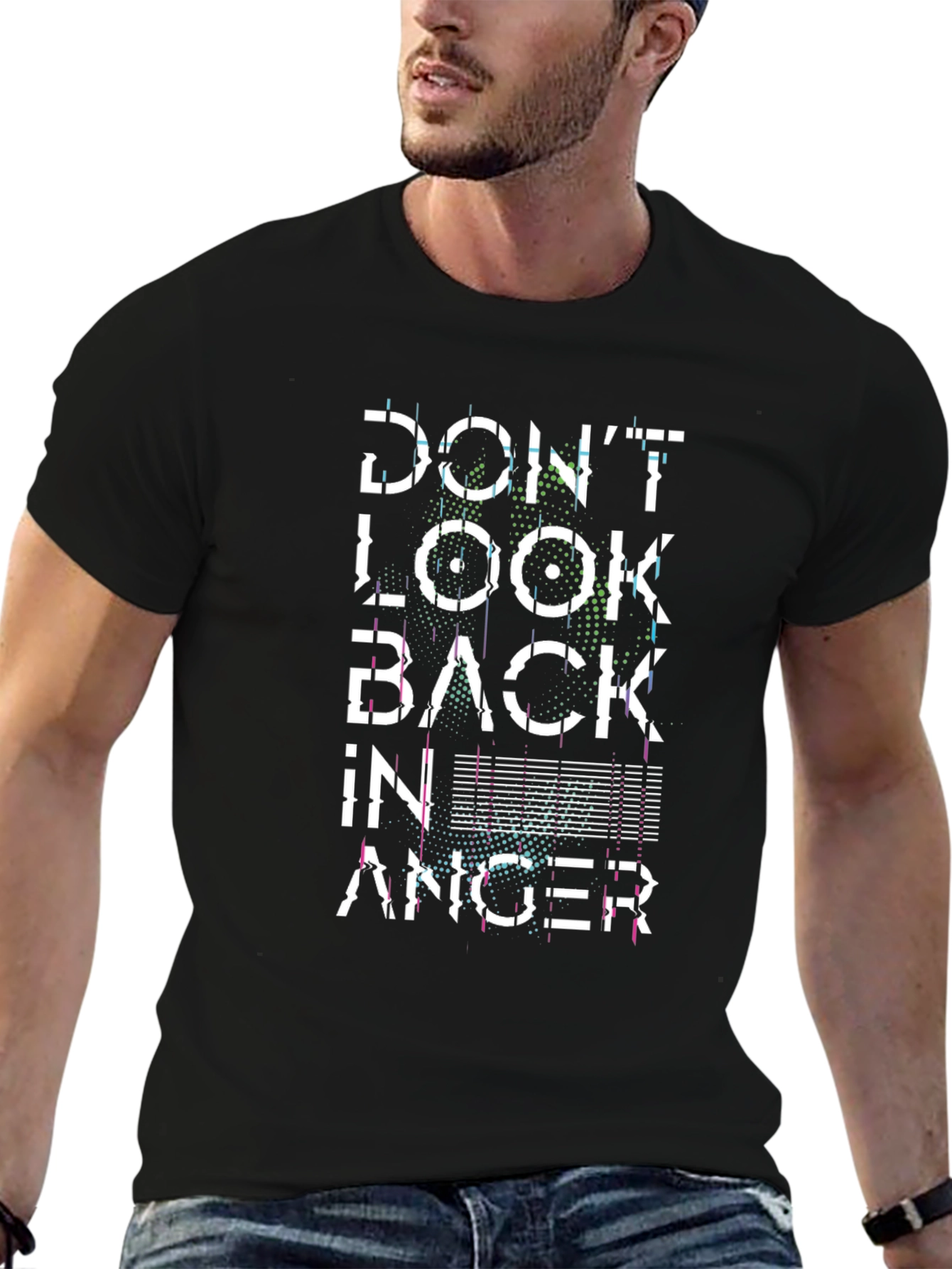 Dont Look Back in Anger Graphic Tee - Black