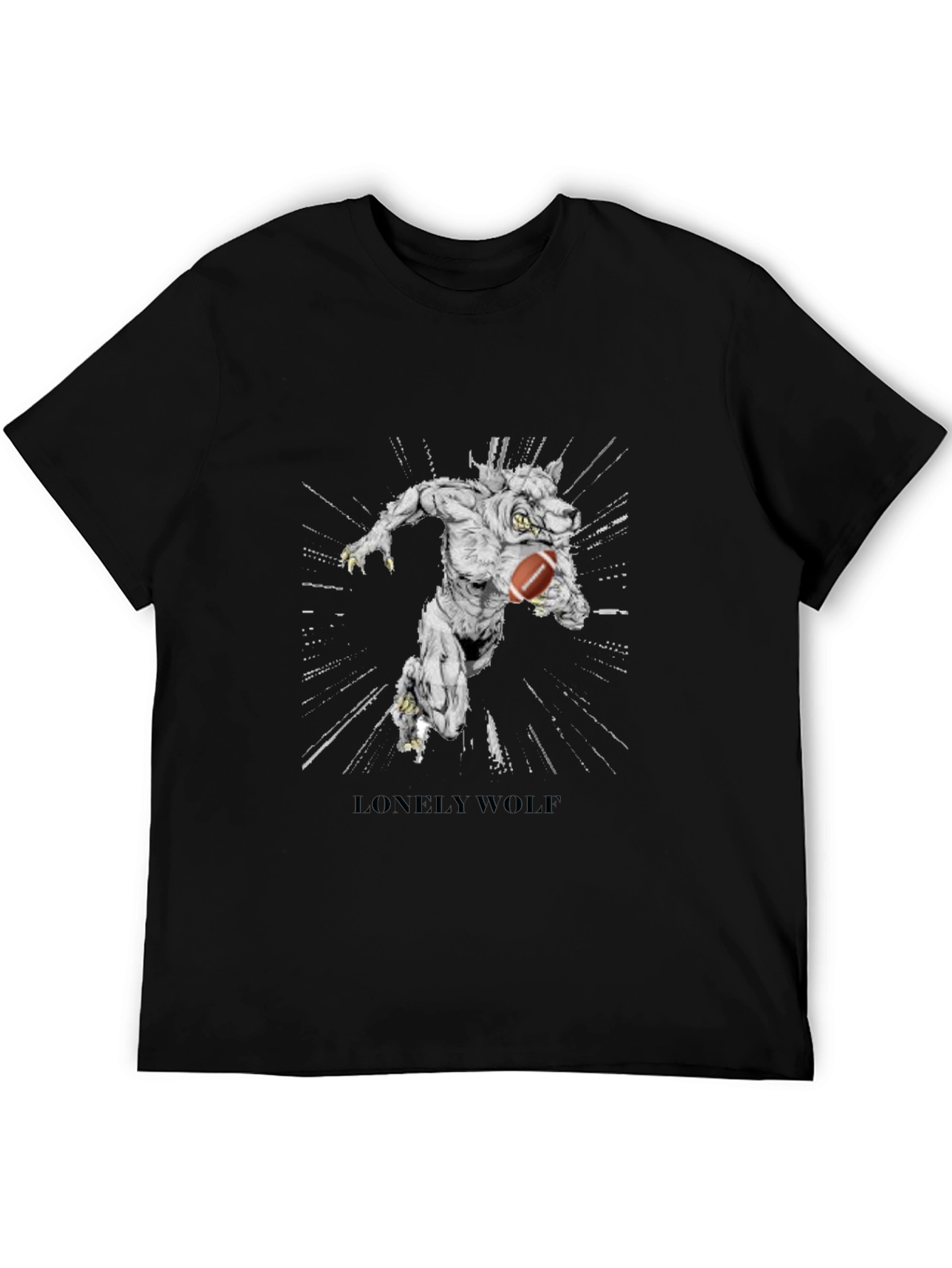Lonely Wolf Football T-Shirt