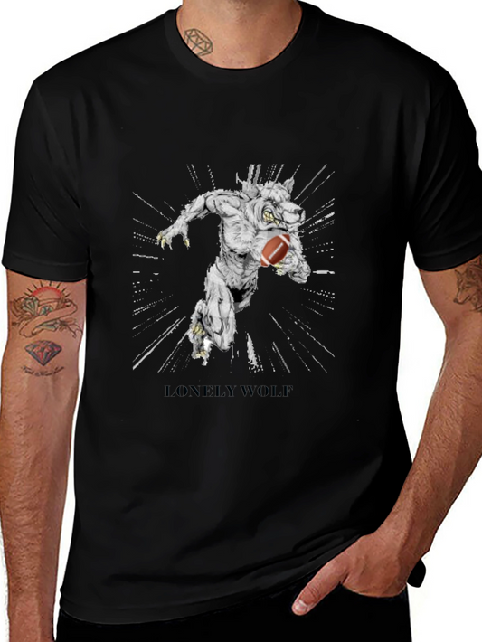 Lonely Wolf Football T-Shirt