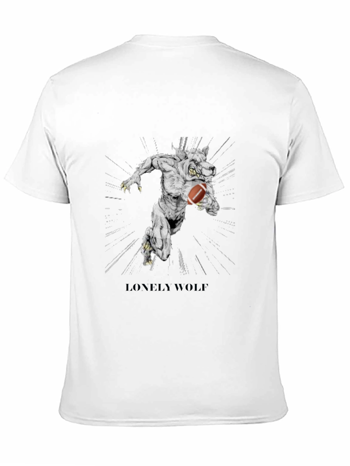 Lonely Wolf Football T-Shirt