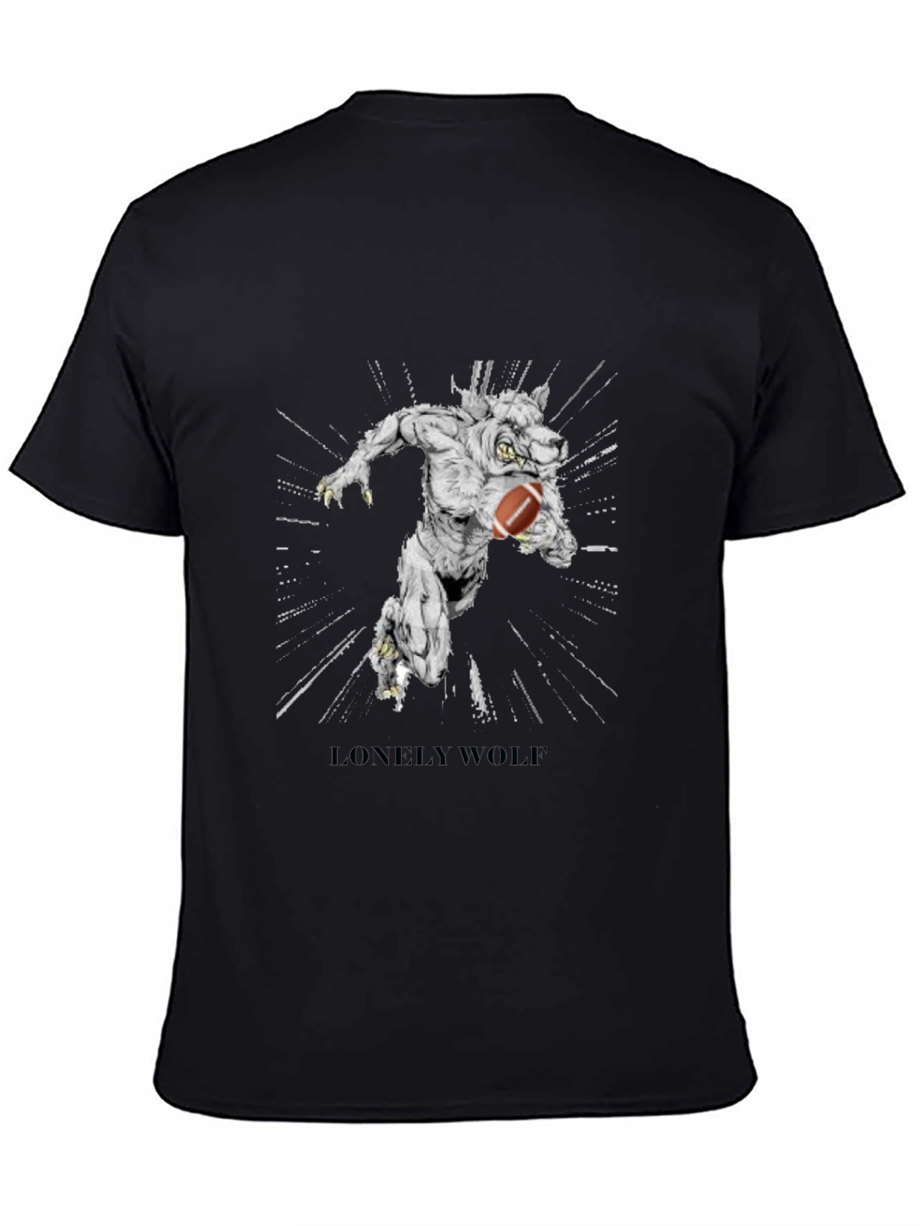 Lonely Wolf Football T-Shirt
