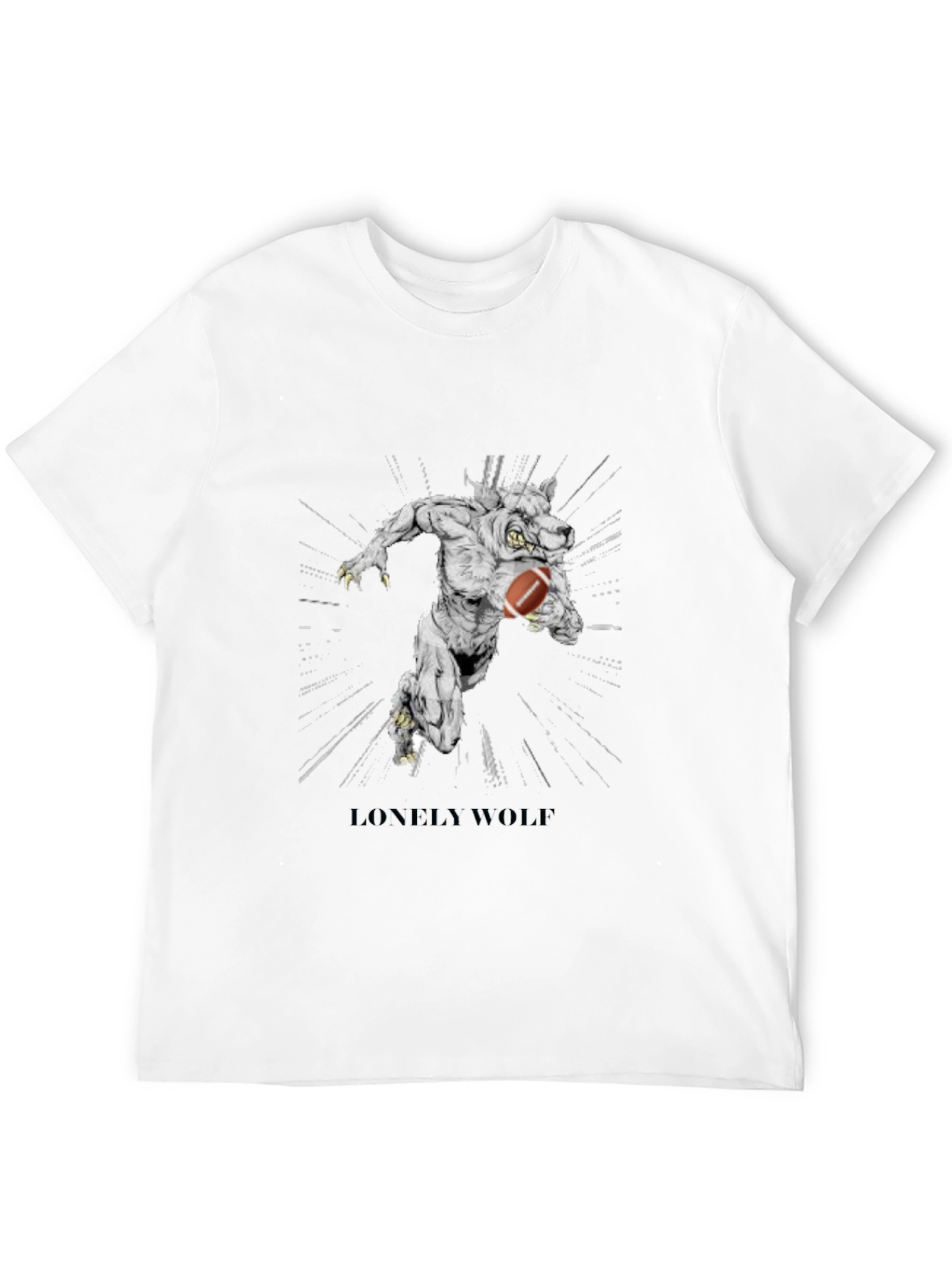 Lonely Wolf Football T-Shirt
