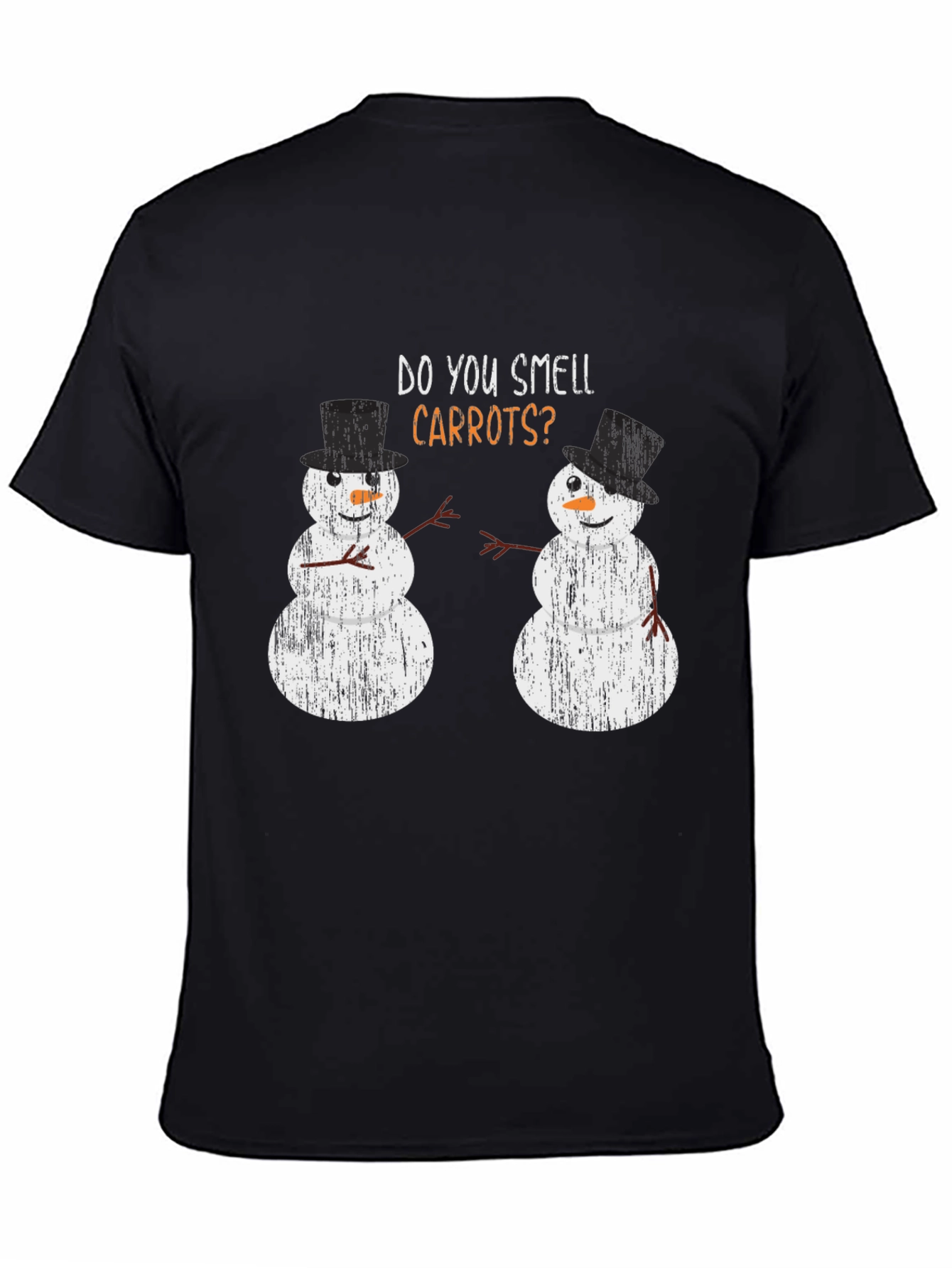 Do You Smell Carrots? Funny Snowman Graphic T-Shirt