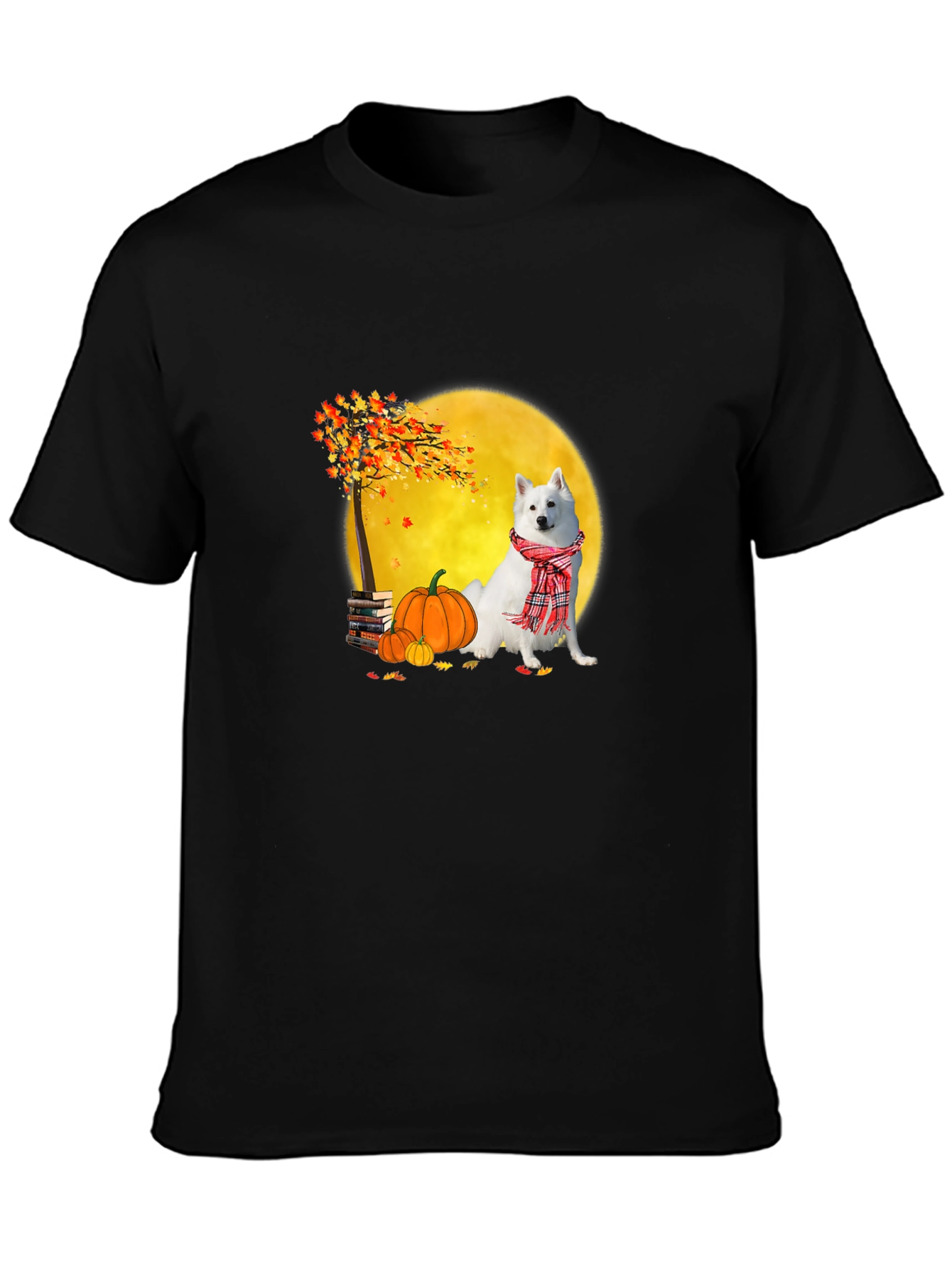 Fall Dog Graphic Tee - Spooky Season Shirt