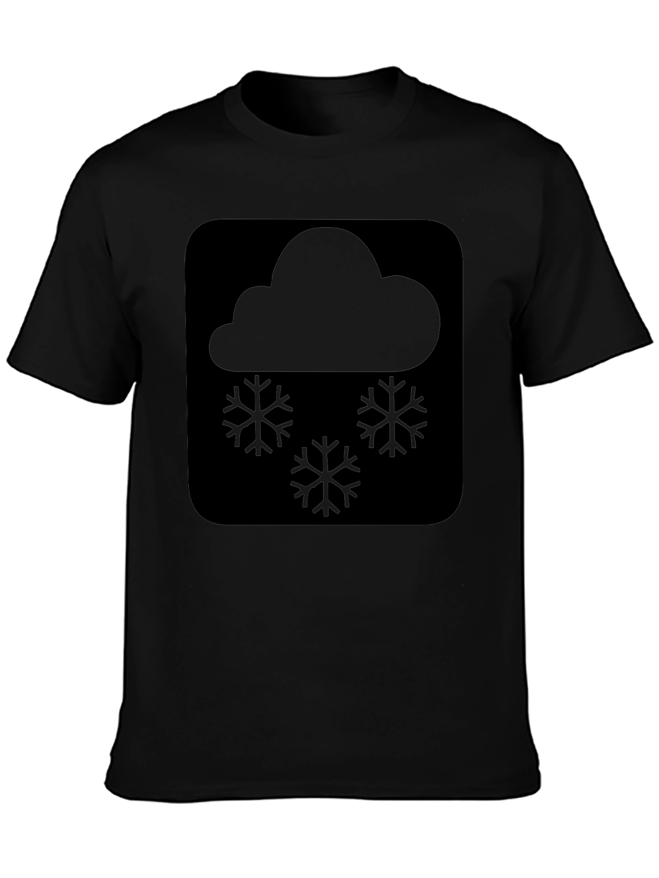 Snow Cloud Graphic Tee - Black Comfort Fit