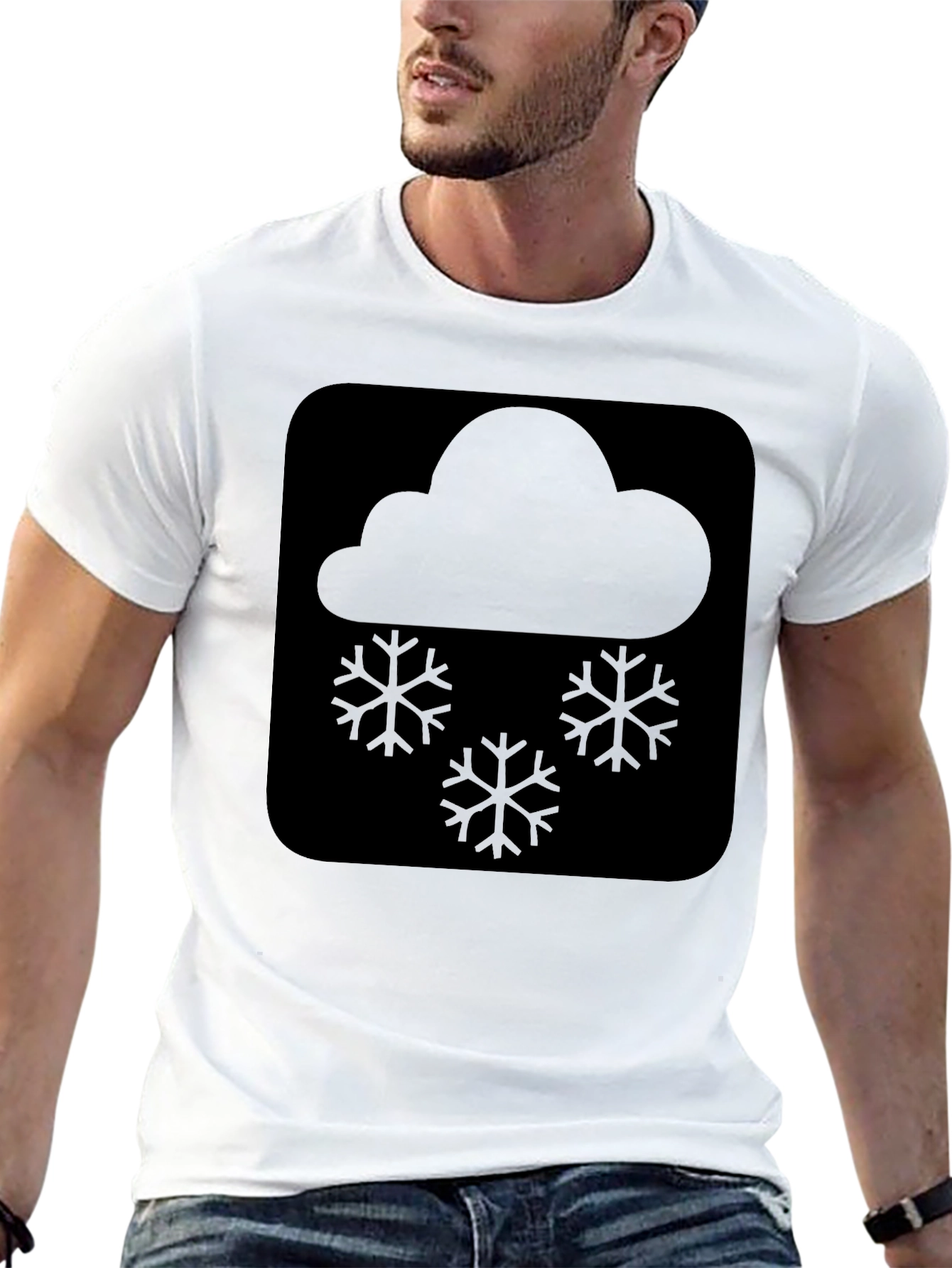 Snow Cloud Graphic Tee - Black Comfort Fit