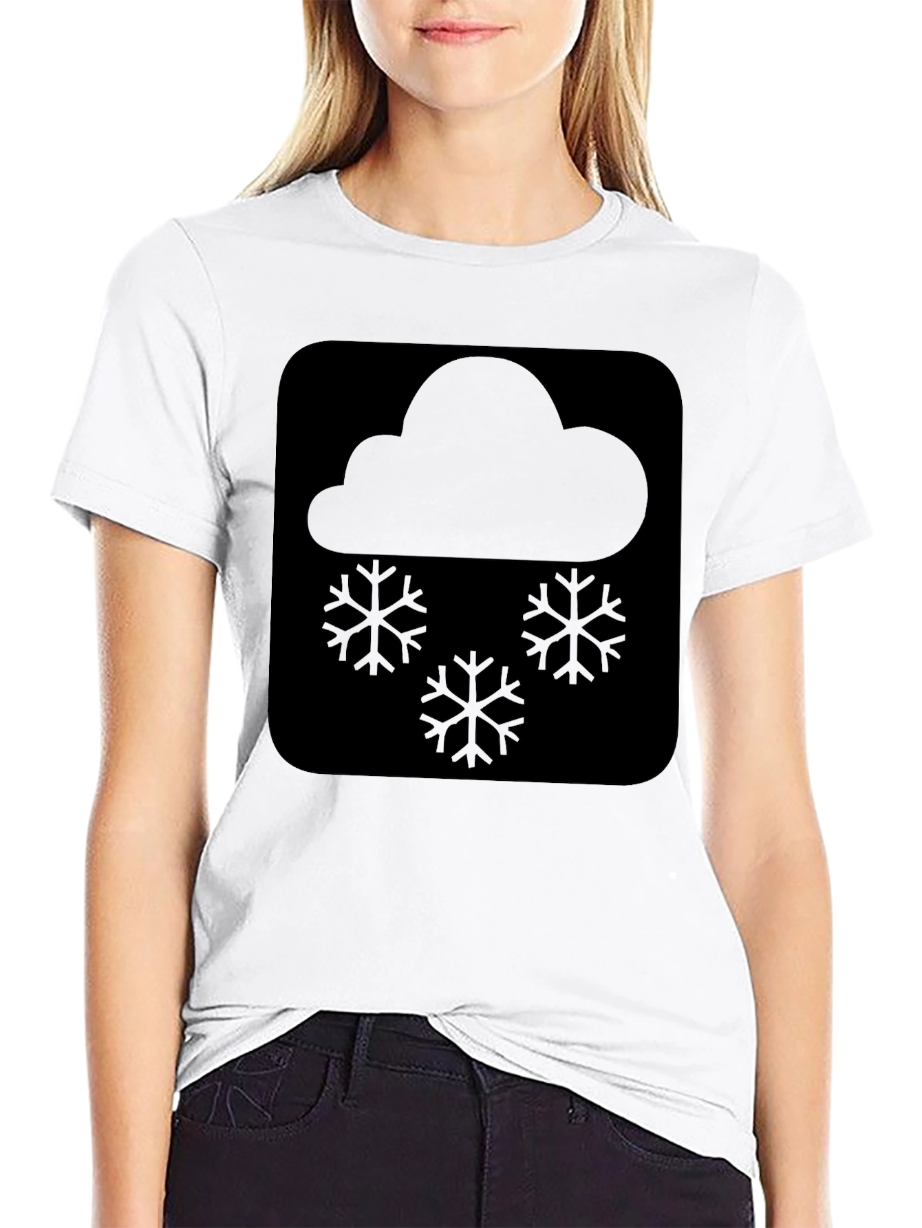 Snow Cloud Graphic Tee - Black Comfort Fit