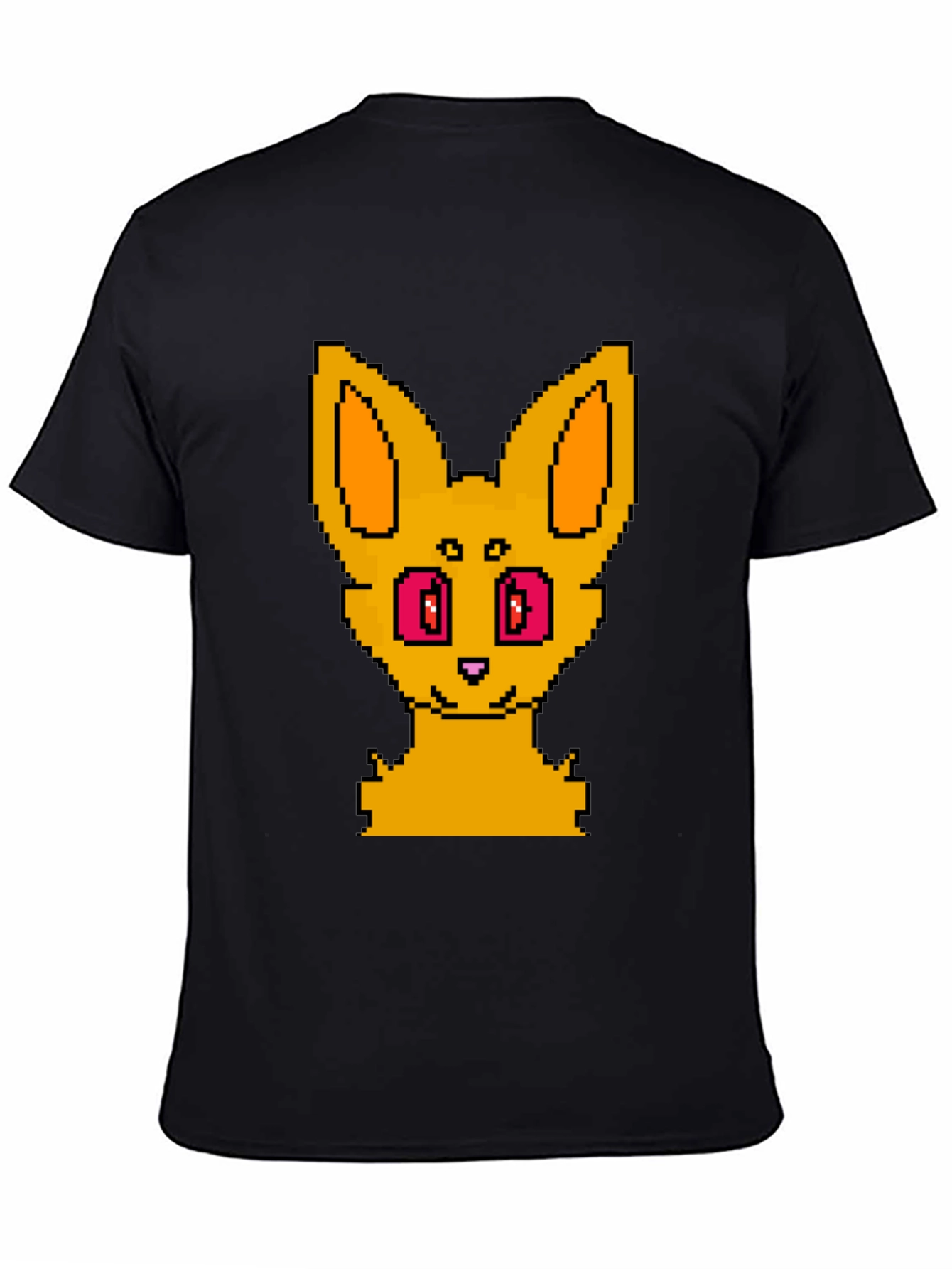 Pixel Art Fox Graphic Tee - Unisex Black T-Shirt