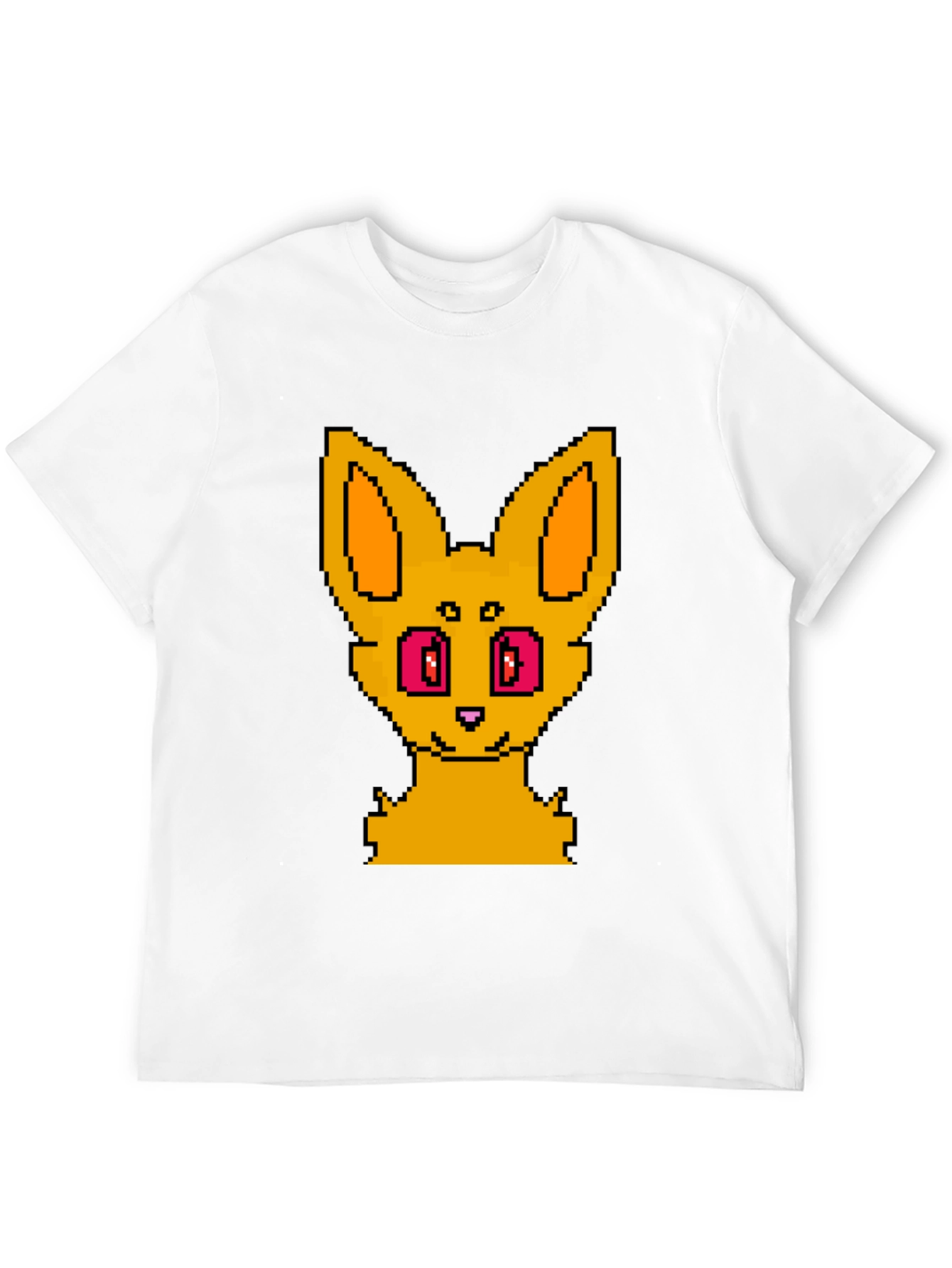 Pixel Art Fox Graphic Tee - Unisex Black T-Shirt