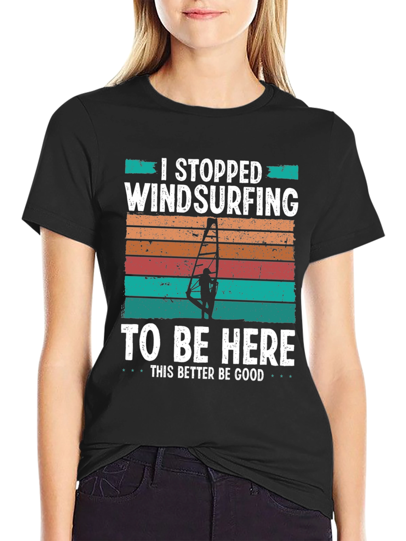 Windsurfing Humor T-Shirt I Stopped Windsurfing...