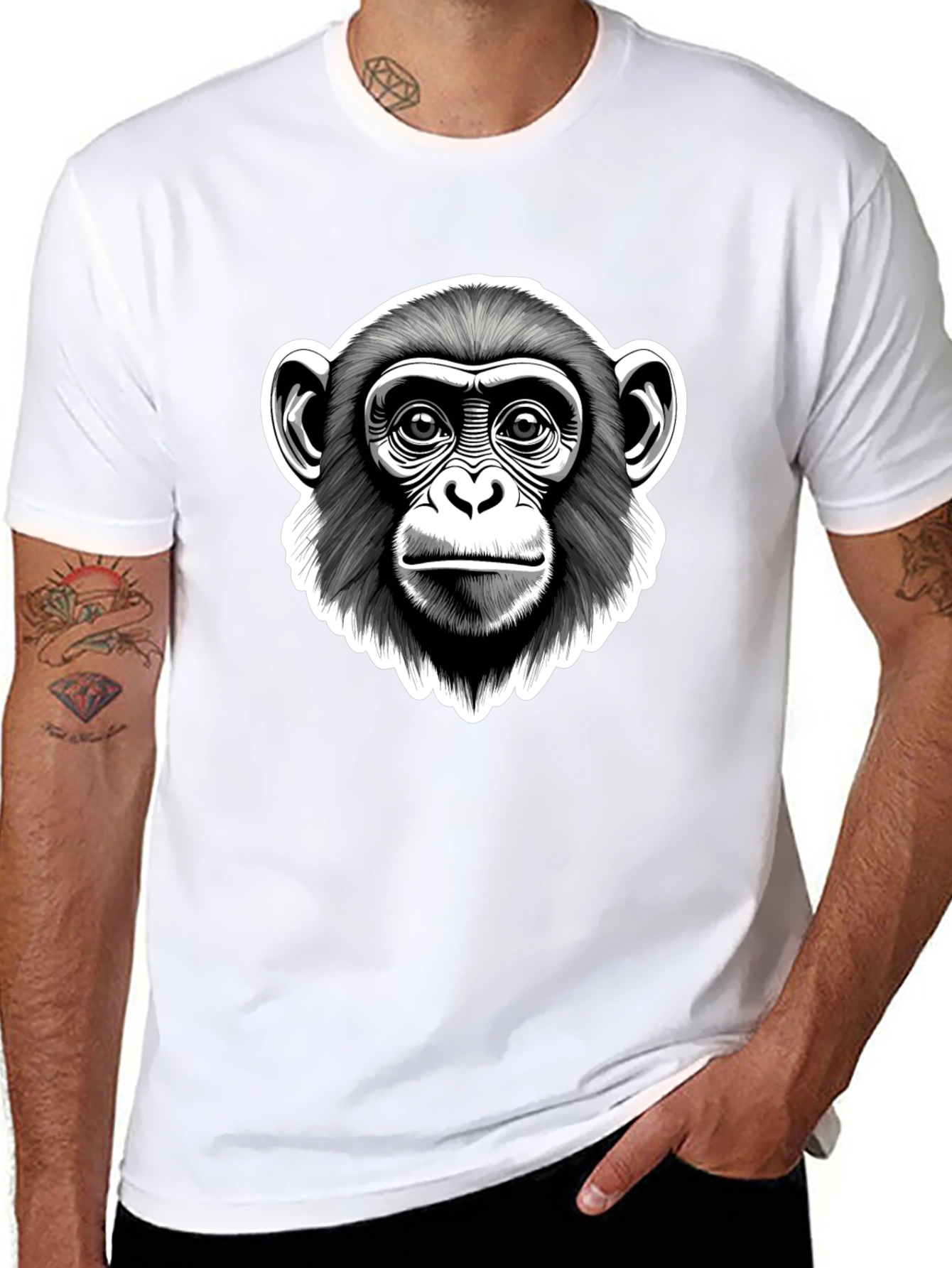 Chimpanzee Graphic Tee - Cool Ape T-Shirt