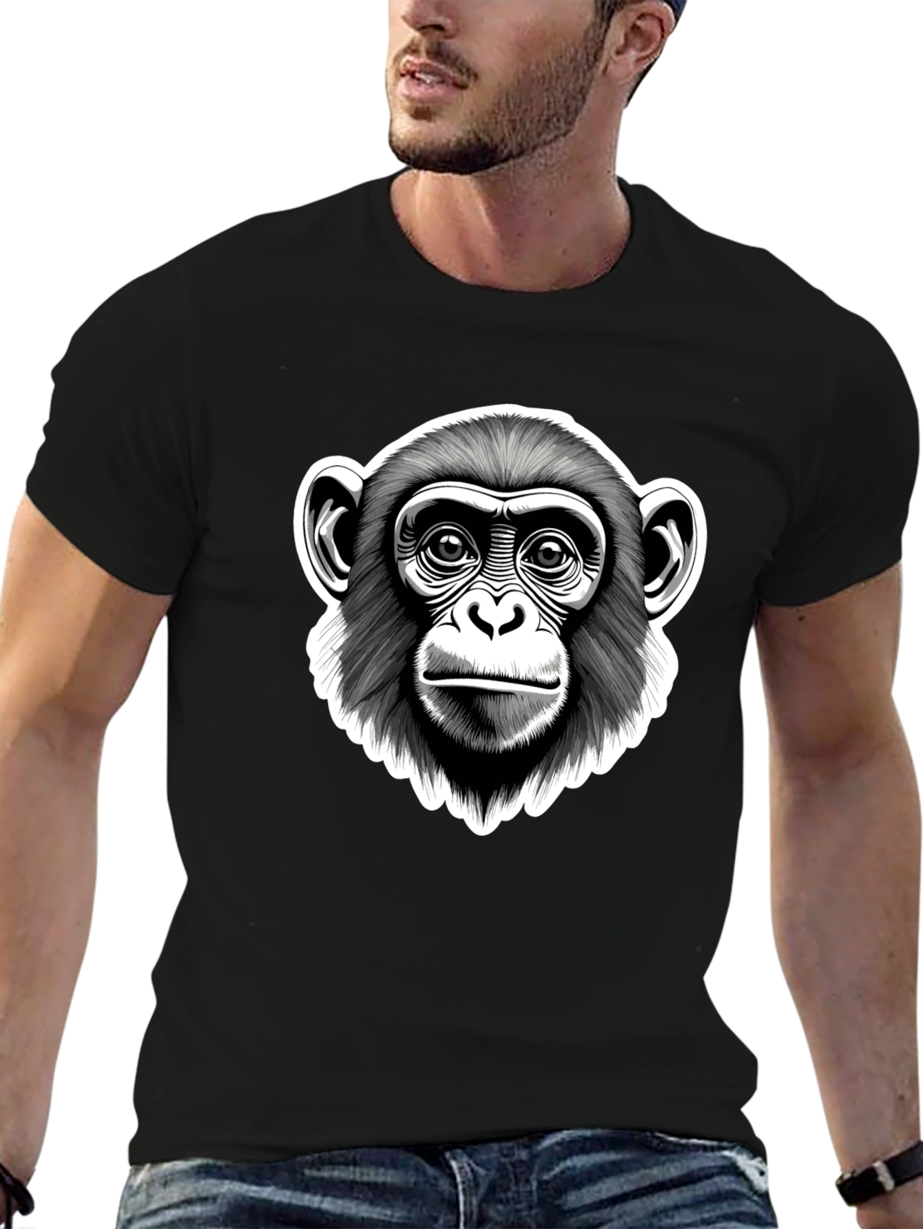 Chimpanzee Graphic Tee - Cool Ape T-Shirt