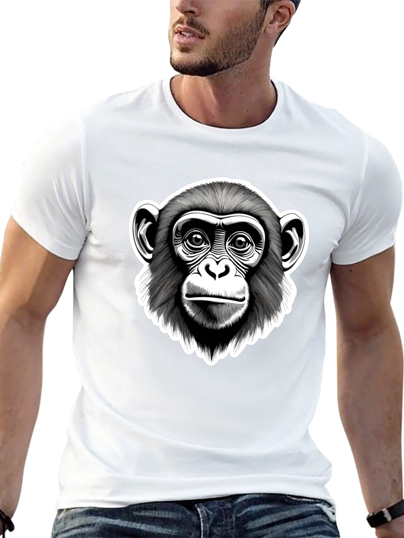 Chimpanzee Graphic Tee - Cool Ape T-Shirt