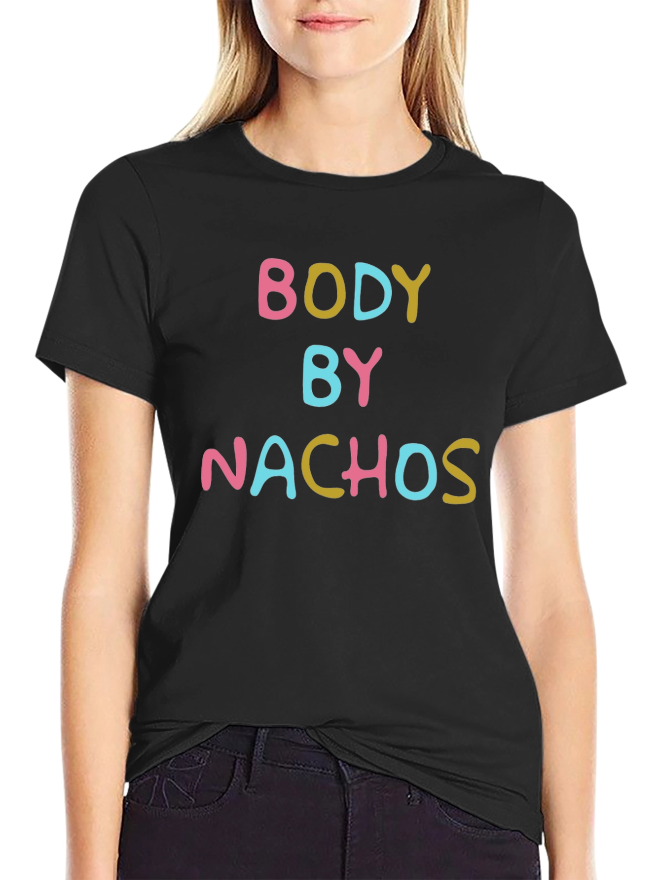 Body By Nachos T-Shirt - Funny Foodie Tee