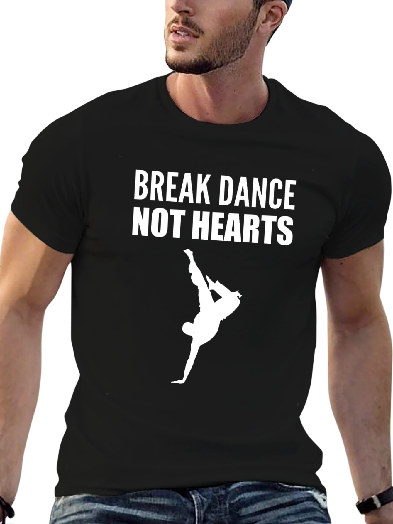 Break Dance Not Hearts Graphic Tee