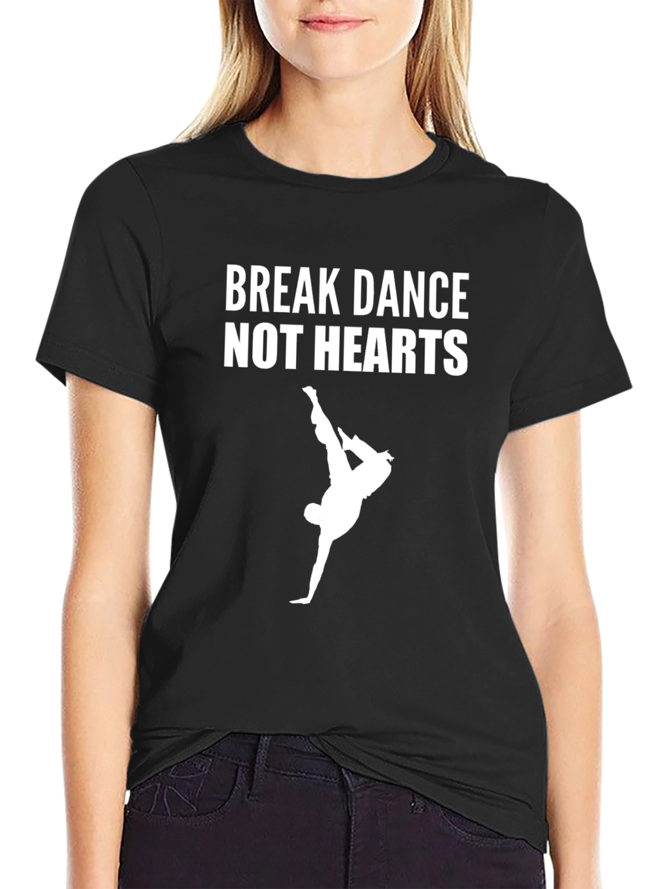 Break Dance Not Hearts Graphic Tee