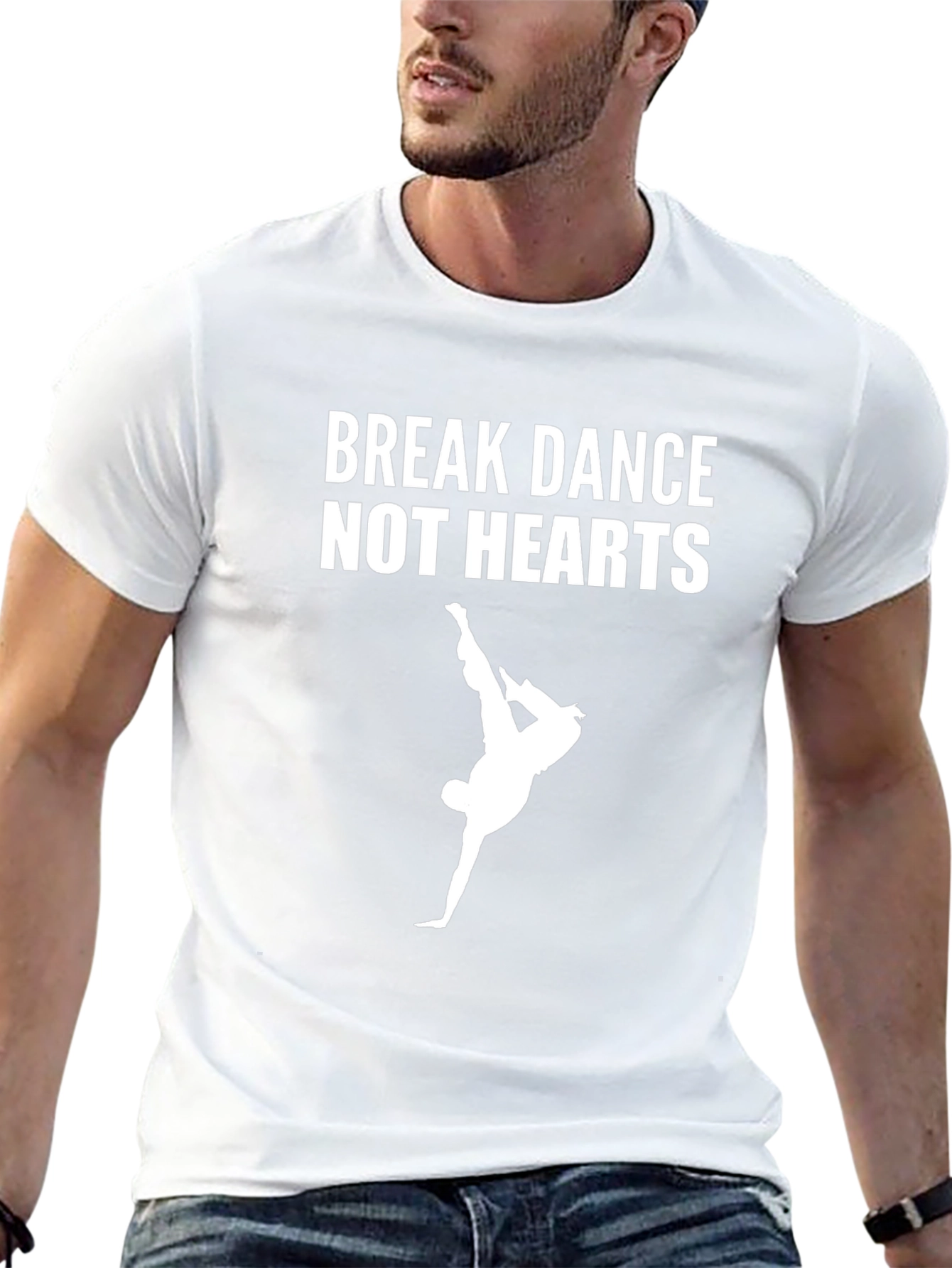 Break Dance Not Hearts Graphic Tee
