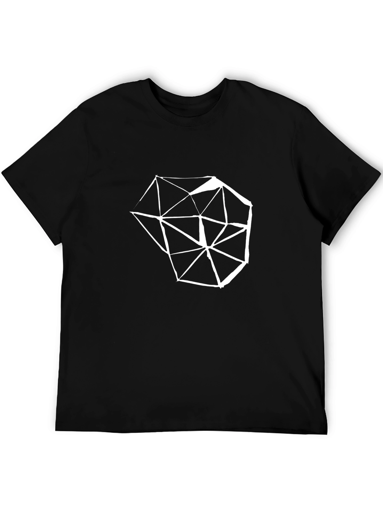 Geometric Design Black T-Shirt