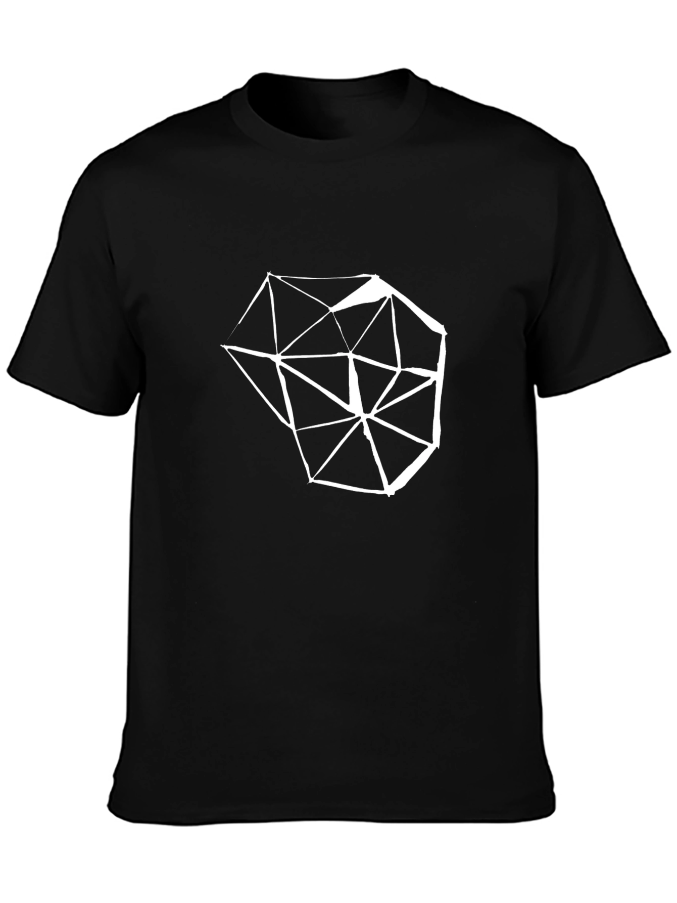 Geometric Design Black T-Shirt