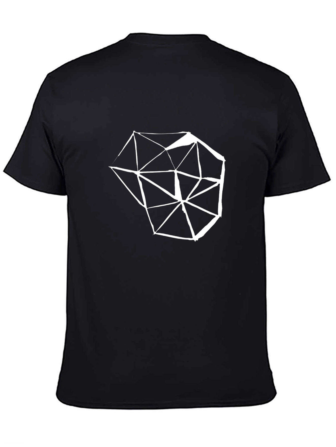 Geometric Design Black T-Shirt