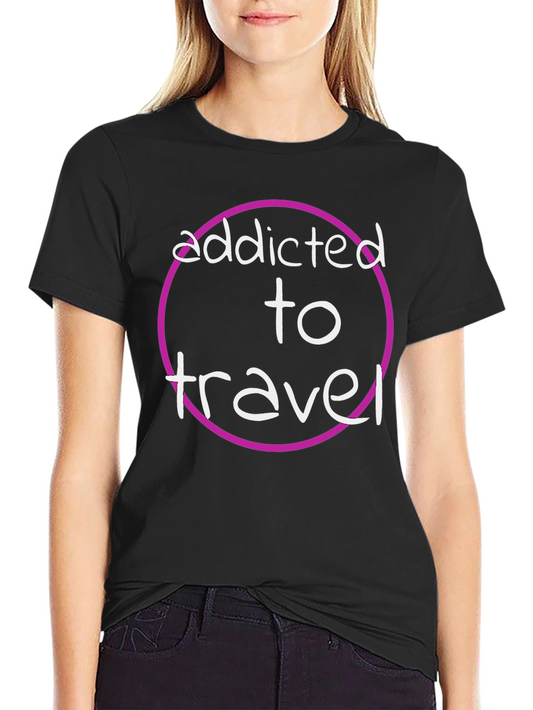 Addicted to Travel Graphic Tee - Black