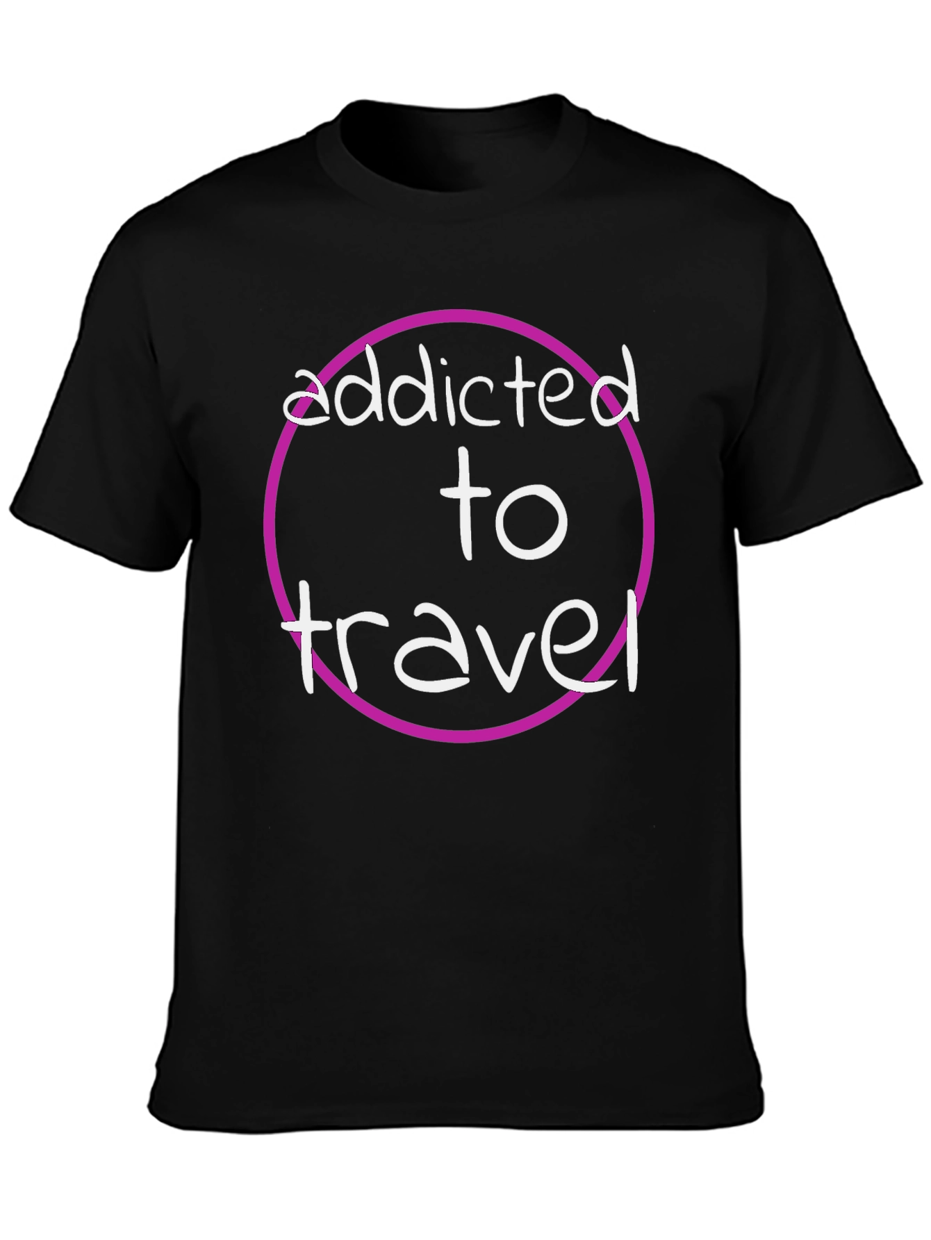 Addicted to Travel Graphic Tee - Black