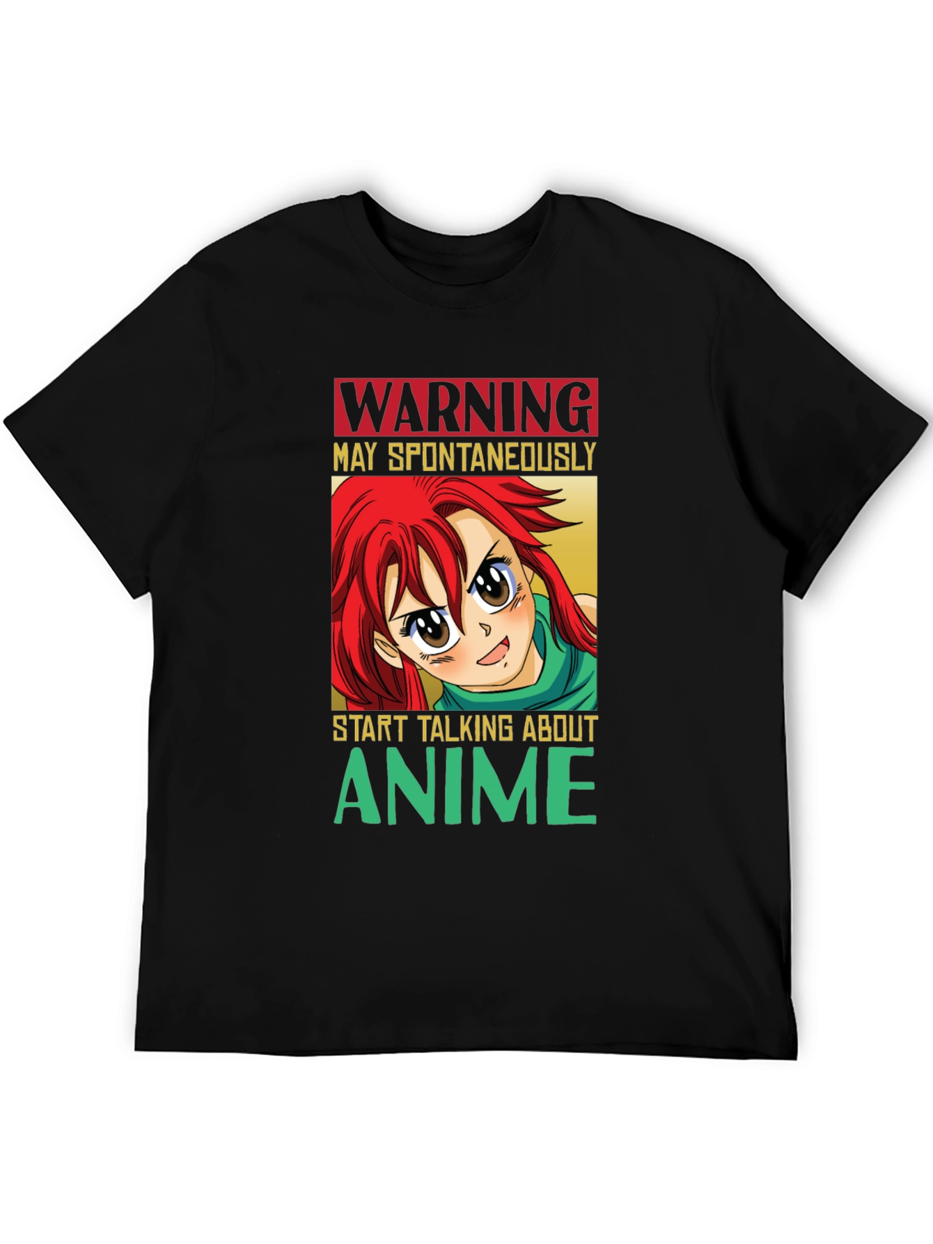 Warning Anime T-Shirt: Spontaneously Talks Anime!