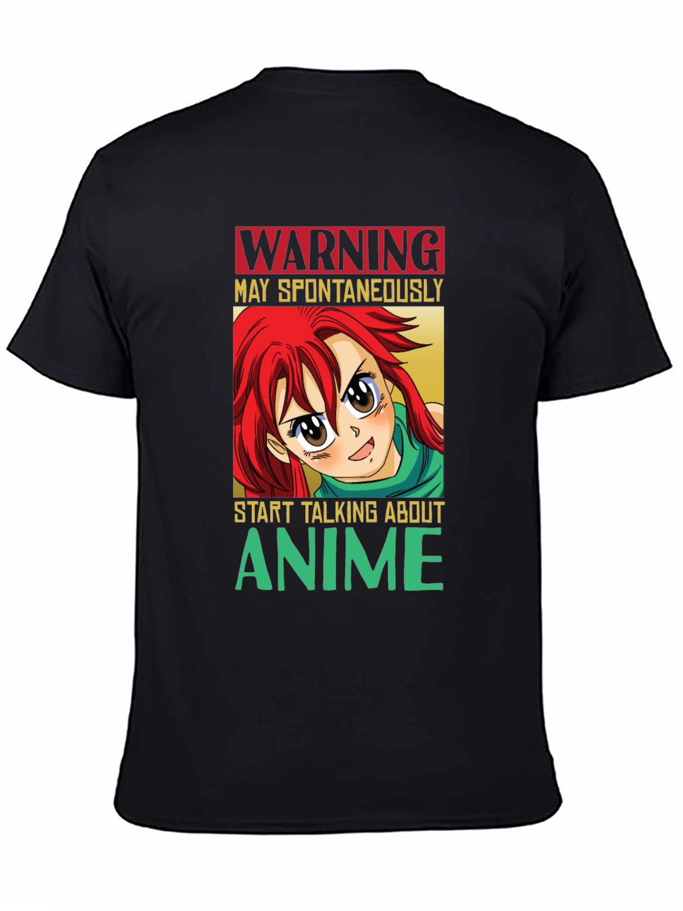 Warning Anime T-Shirt: Spontaneously Talks Anime!