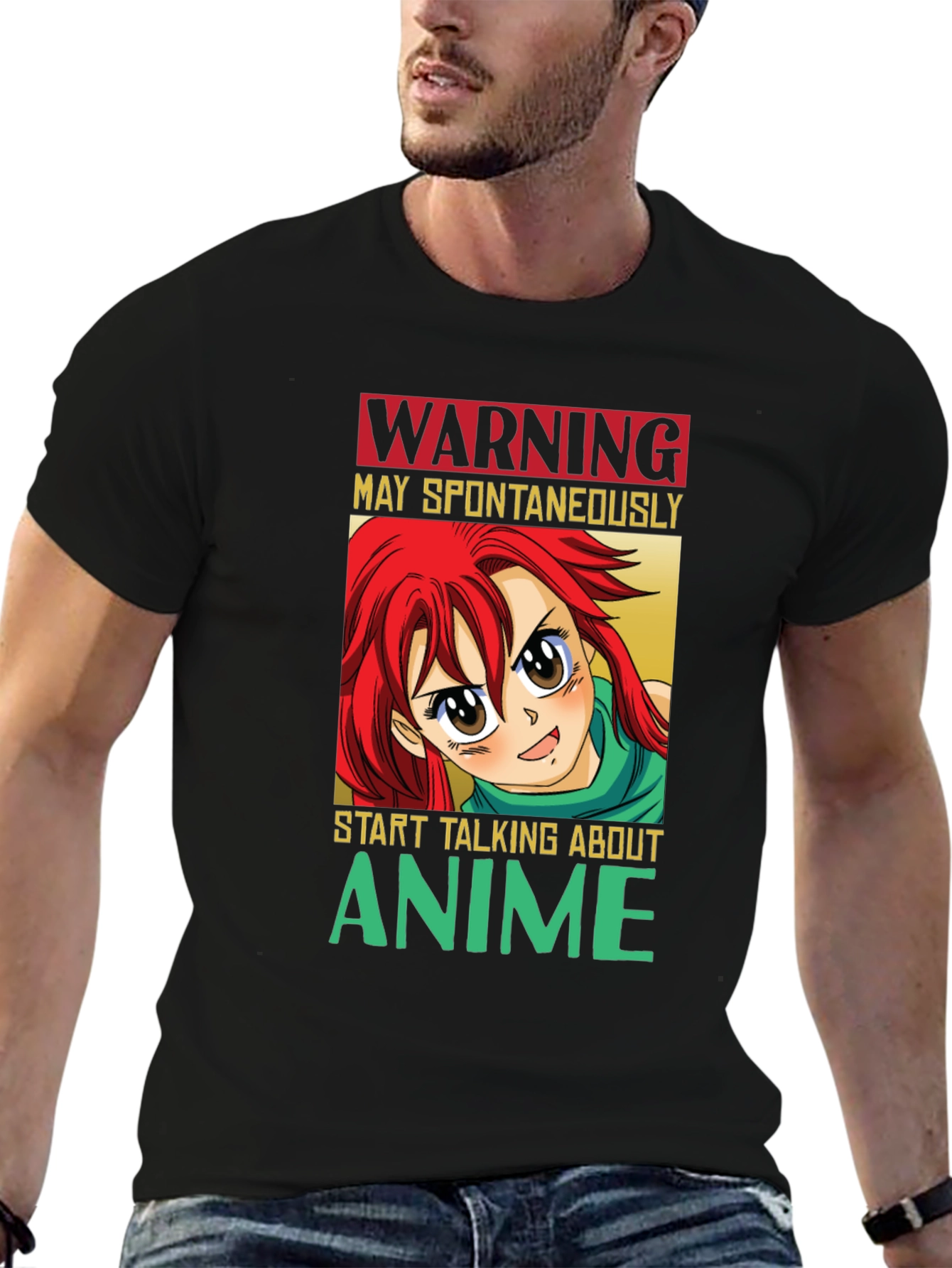 Warning Anime T-Shirt: Spontaneously Talks Anime!